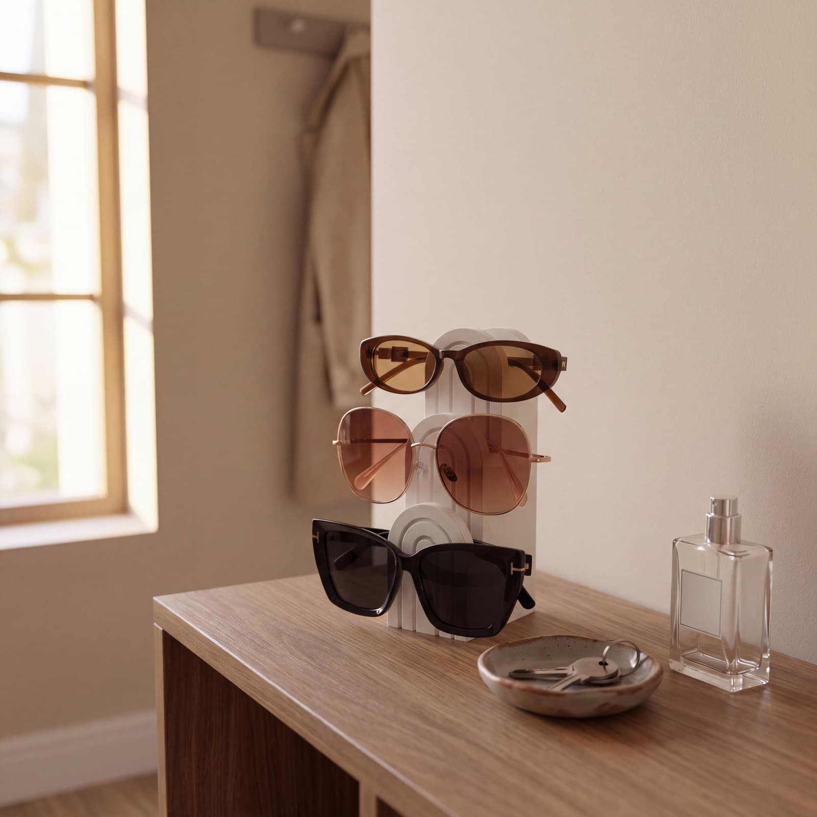 Visto – Sonnenbrillen-Display im Bogen-Design für bis zu drei Brillen aus dem 3D-Druck 2