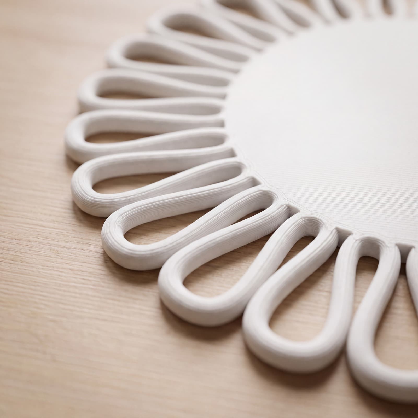 Sotto – zweiteiliges Untersetzer-Set mit Wellenrand aus dem 3D-Druck 3