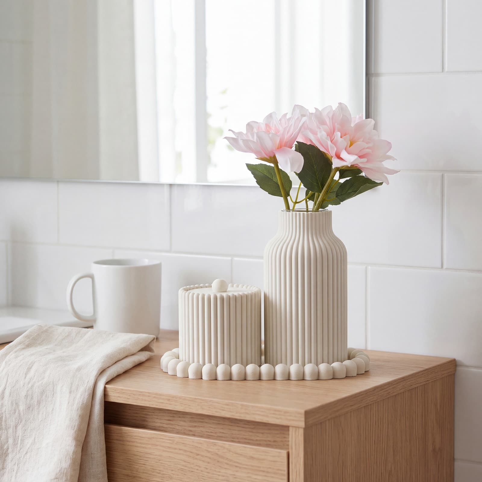Cura – 4-teiliges Vanity-Set aus Vase, Dose und Tablett aus dem 3D-Druck 2