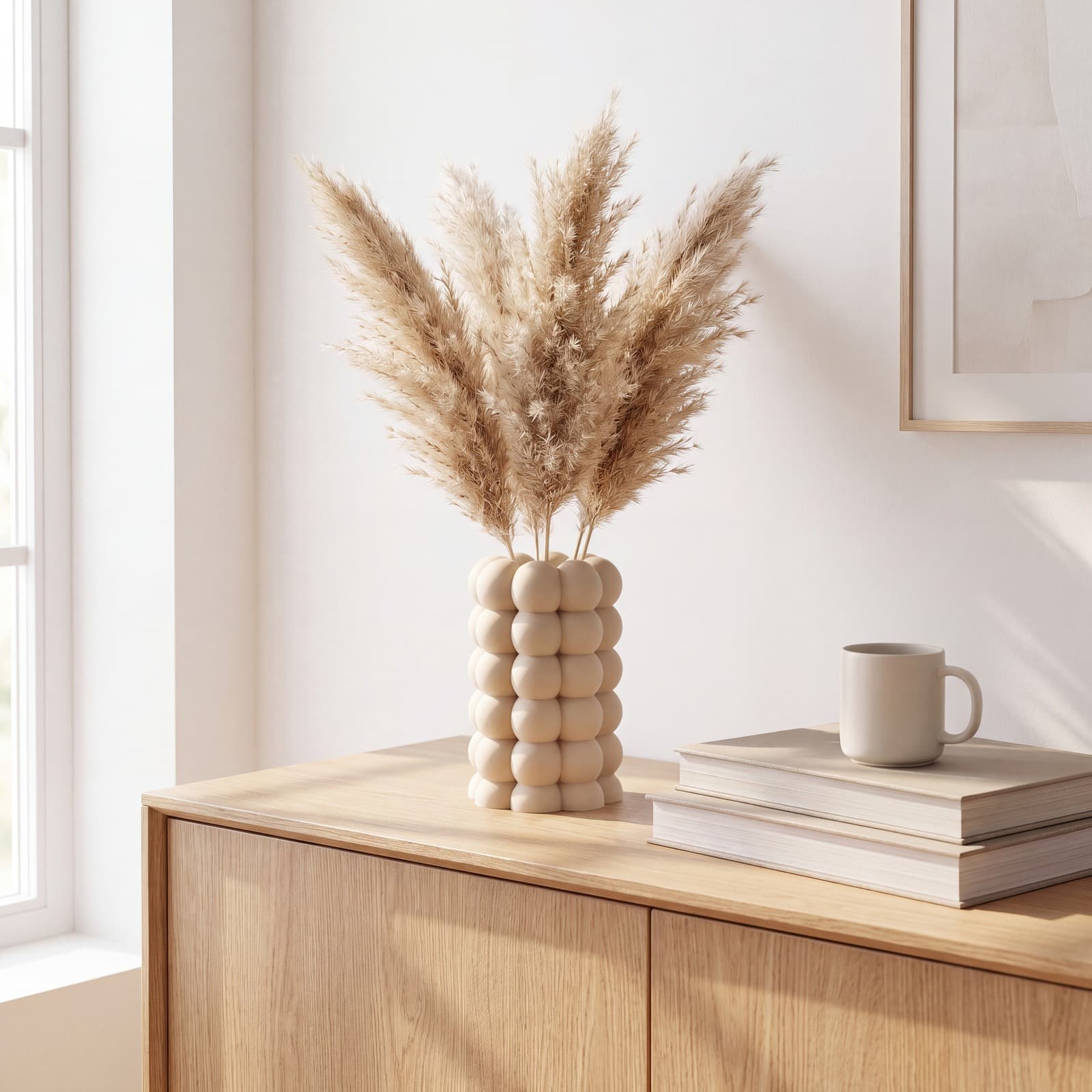 Perla – Deko-Vase mit Blasenstruktur für Trockenblumen aus dem 3D-Druck 2