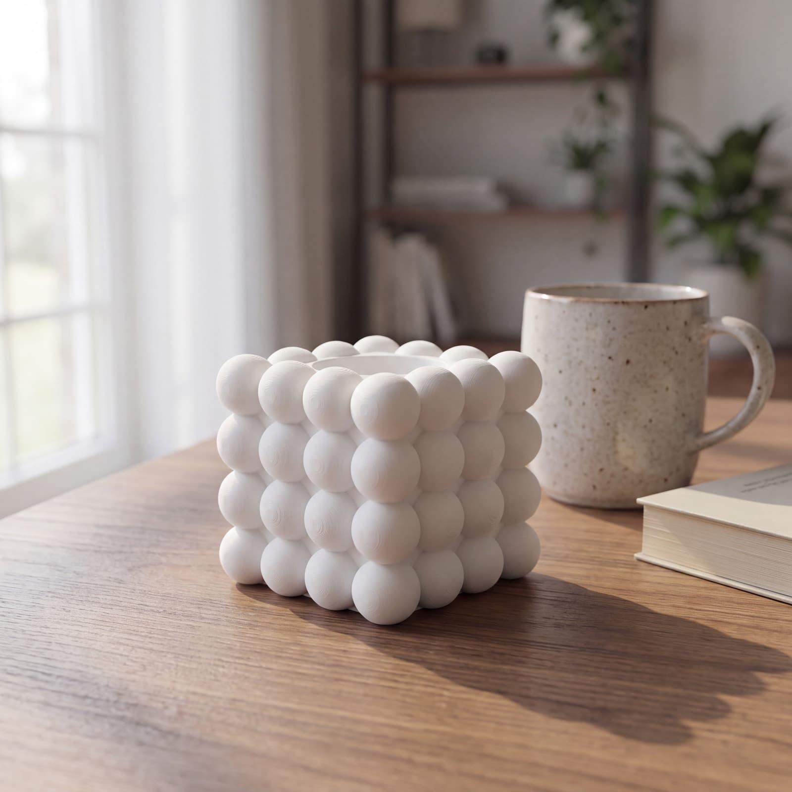 Cubo – Teelichthalter in Kugelwürfel-Form aus dem 3D-Druck 2