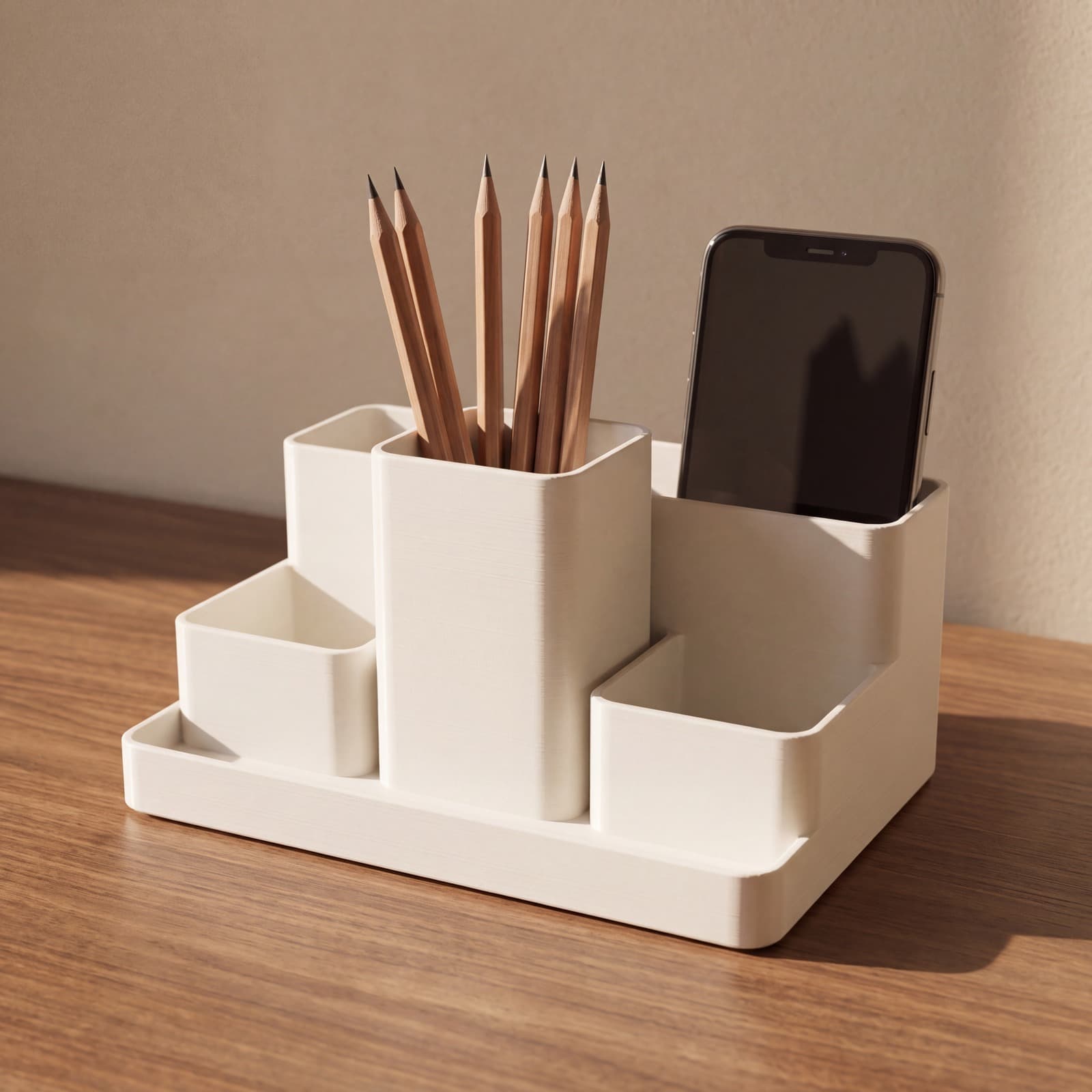 Ufficio – großer Schreibtisch-Organizer mit Geräteablage aus dem 3D-Druck