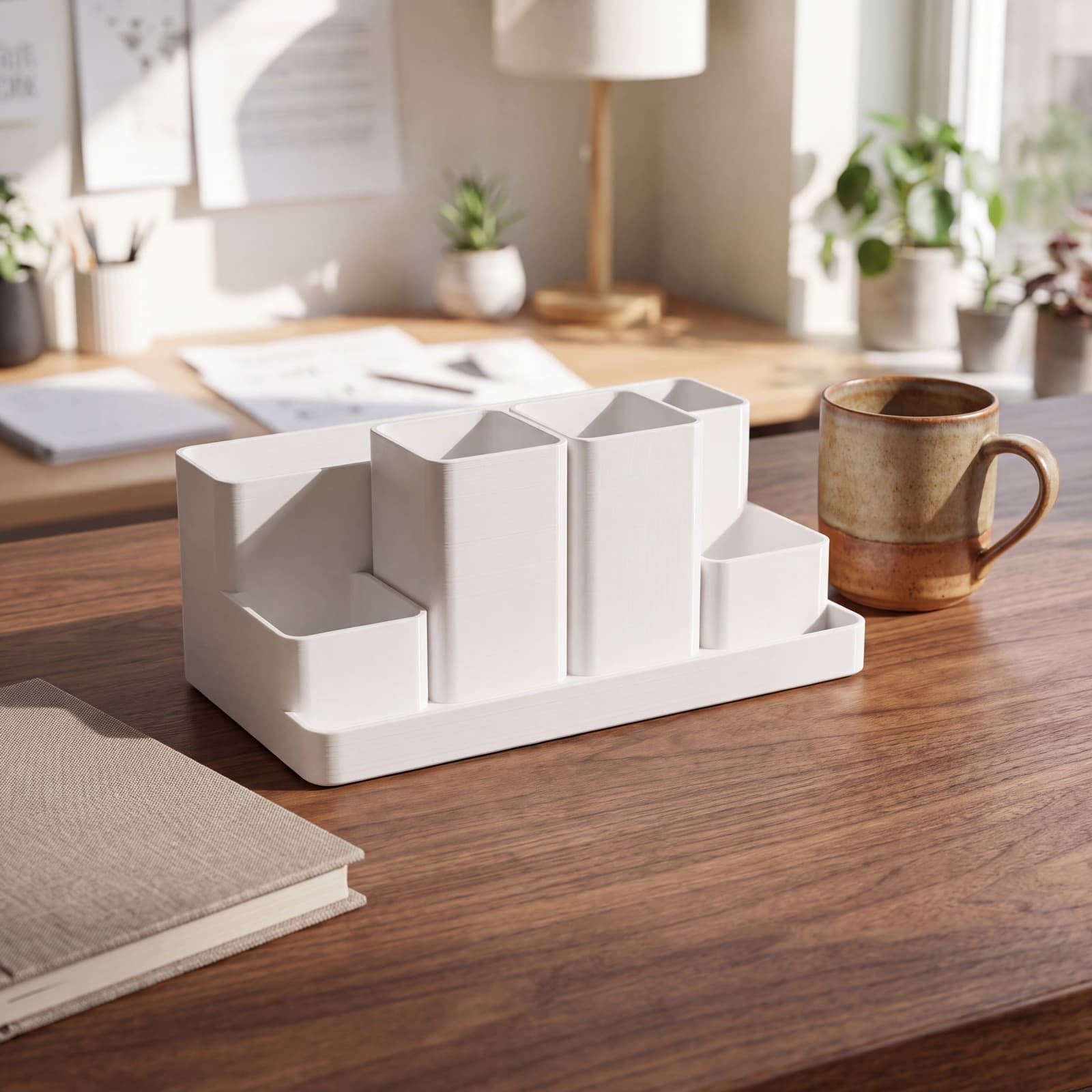 Ufficio – großer Schreibtisch-Organizer mit Geräteablage aus dem 3D-Druck 2