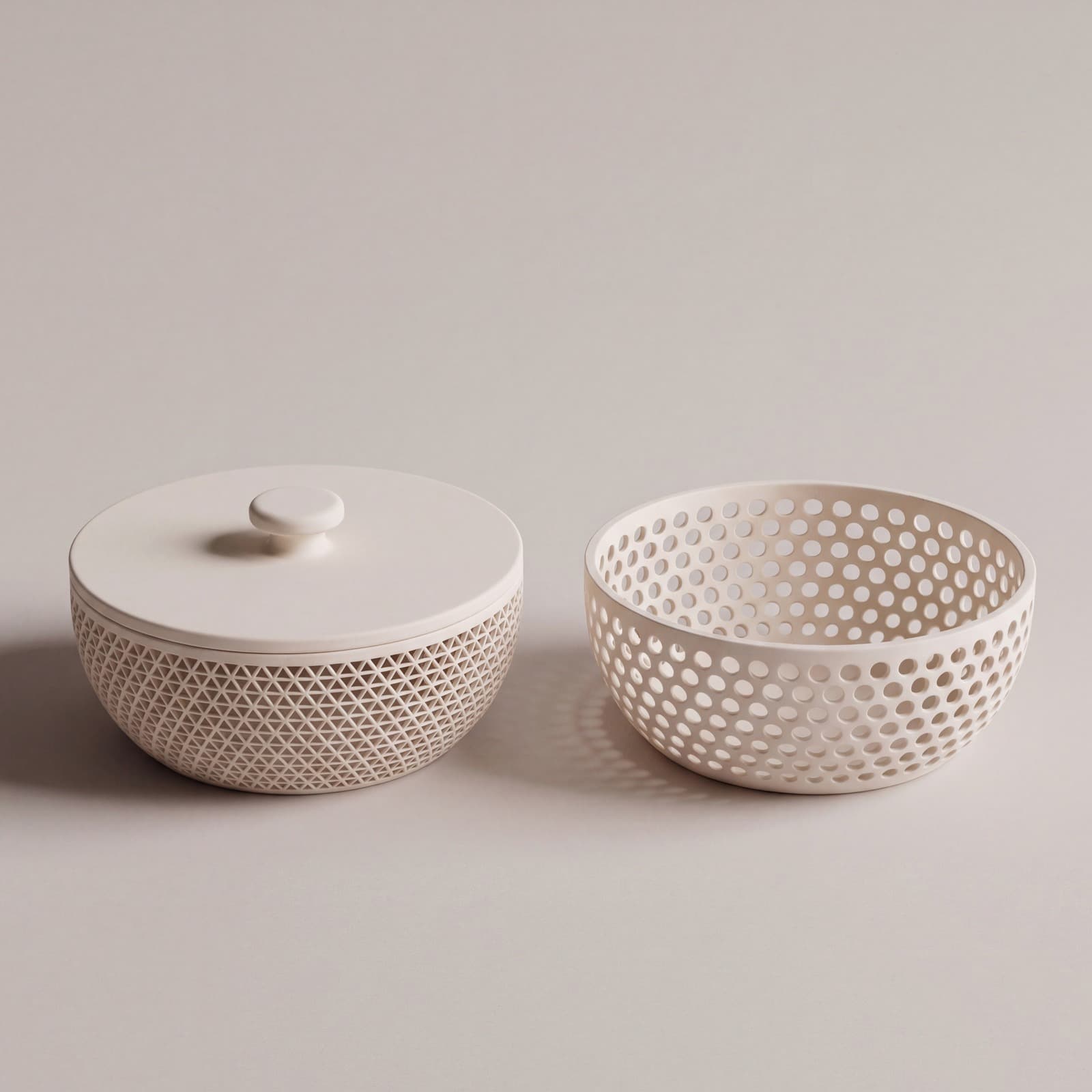 Maglia – Set aus zwei Netzschalen mit Deckel aus dem 3D-Druck