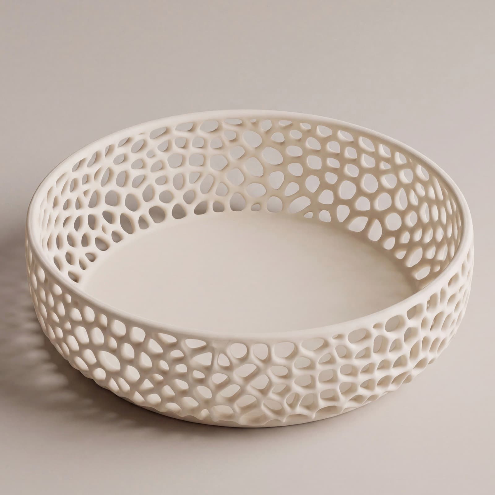 Cesto – flache Gitterschale mit Voronoi-Struktur aus dem 3D-Druck 2