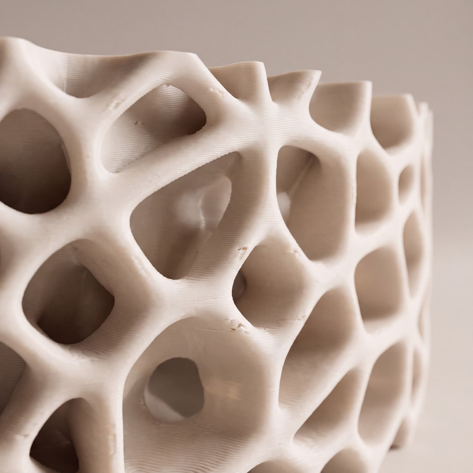 Cesto – flache Gitterschale mit Voronoi-Struktur aus dem 3D-Druck 3