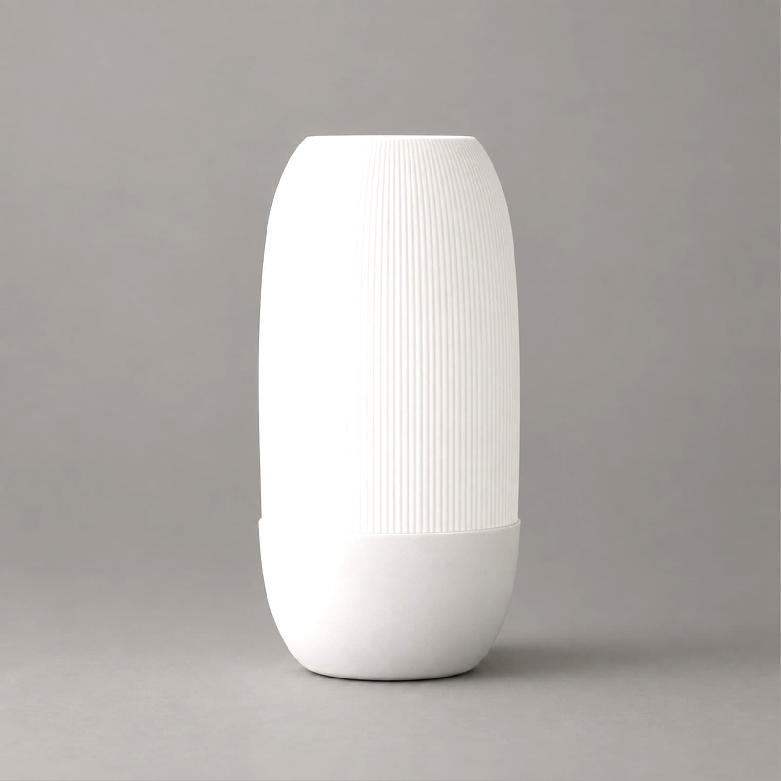 Costa – Tischleuchten-Schirm mit feinen Rippen aus dem 3D-Druck