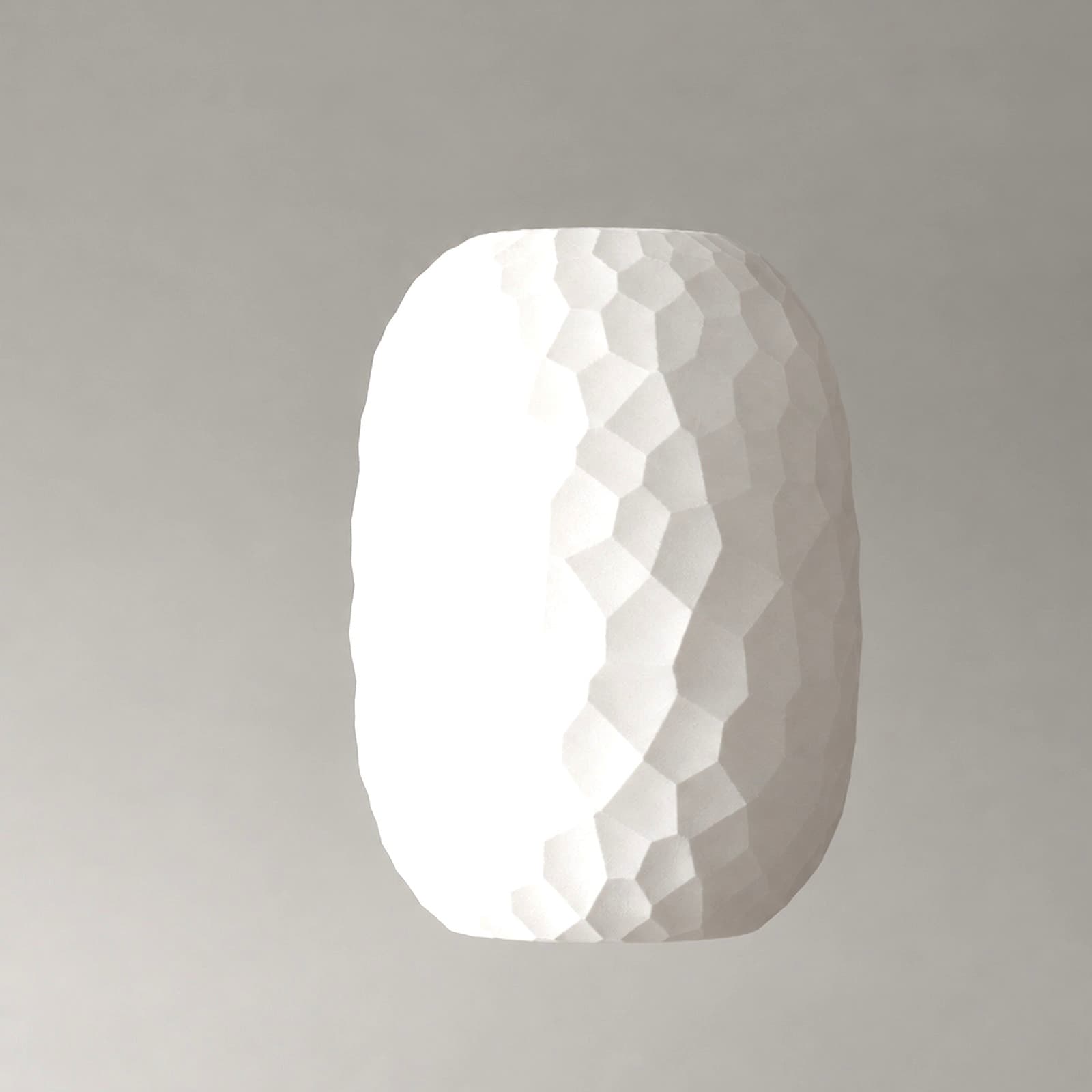 Fiocco – Pendelleuchten-Schirm mit facettiertem Mittelband aus dem 3D-Druck
