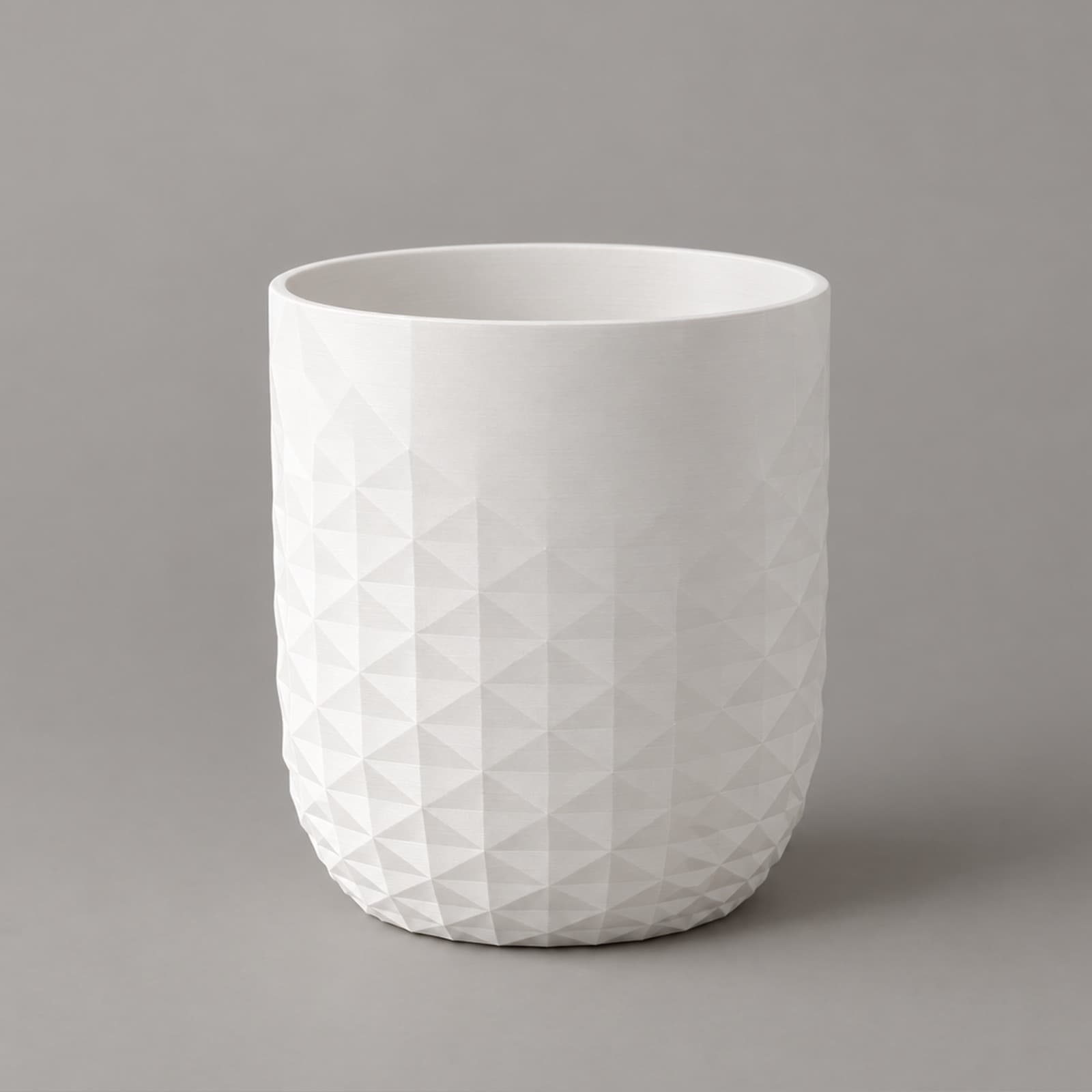 Serra – Übertopf mit Rautenrelief aus dem 3D-Druck