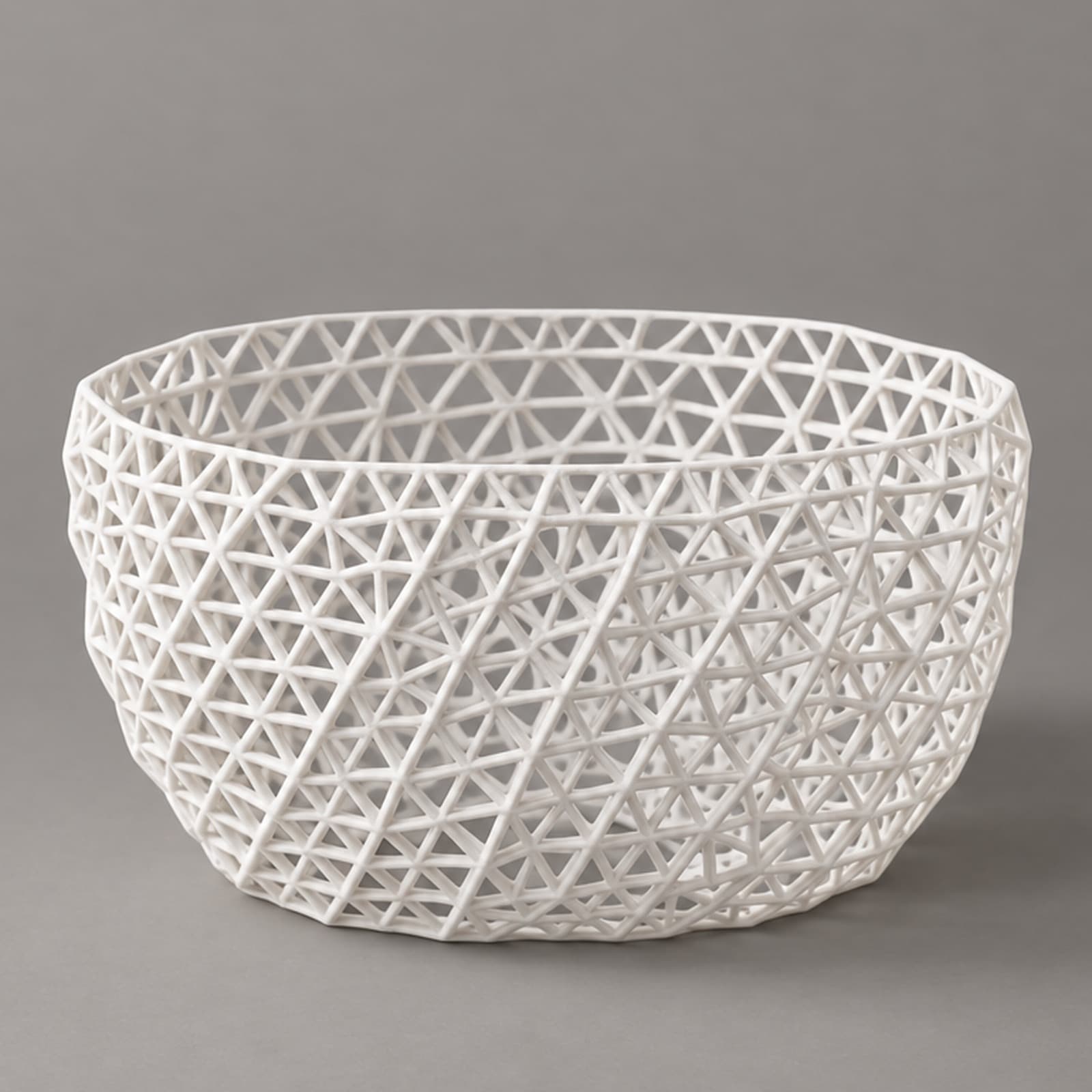Retina – flache Schale mit Dreiecksgitter aus dem 3D-Druck