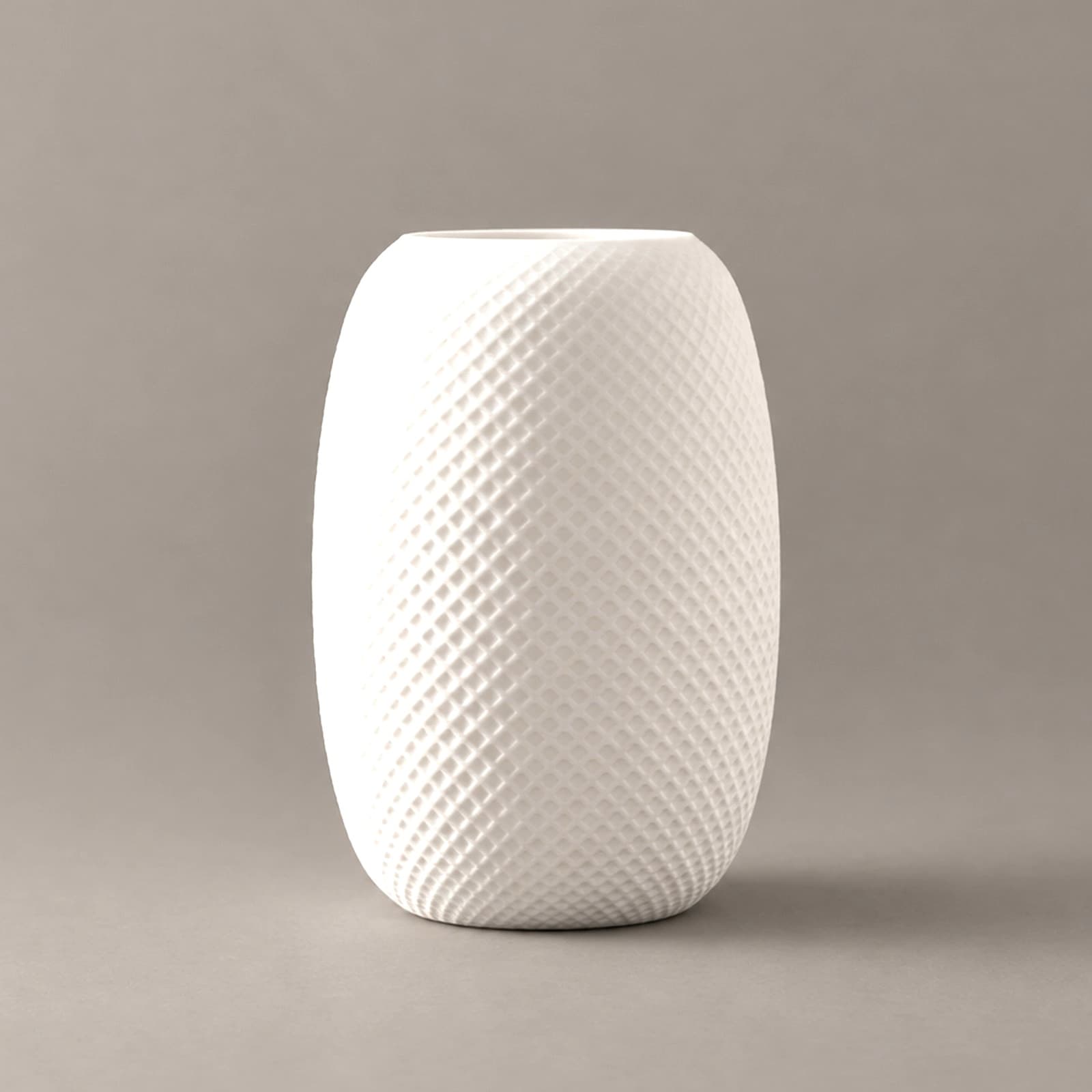 Nido – Teelichthalter mit feiner Rautenprägung aus dem 3D-Druck