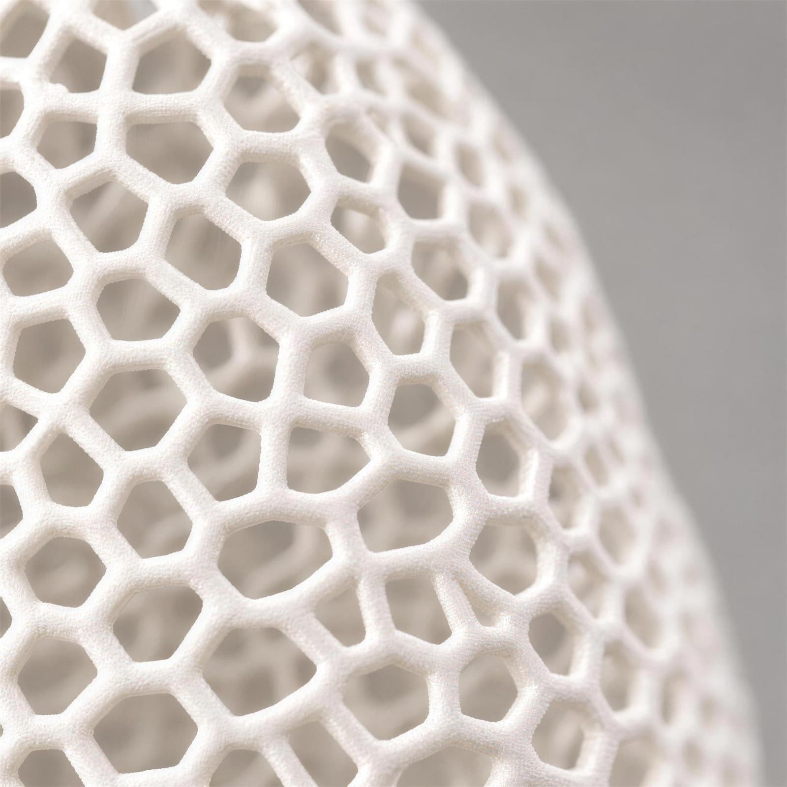 Reticolo – Pendelleuchten-Schirm mit organischer Zellstruktur aus dem 3D-Druck 3