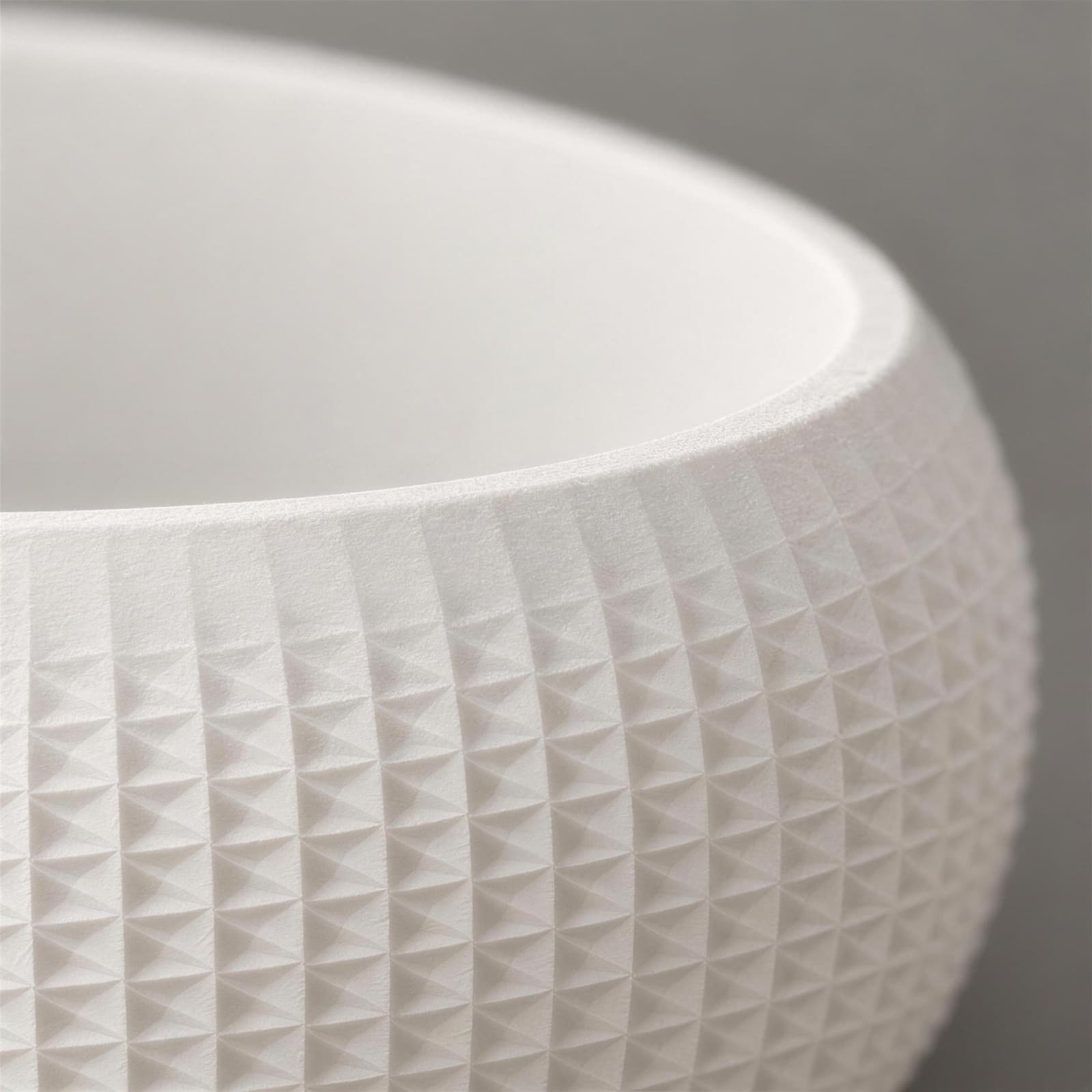 Losa – flache Schale mit feinem Rautenrelief aus dem 3D-Druck 3
