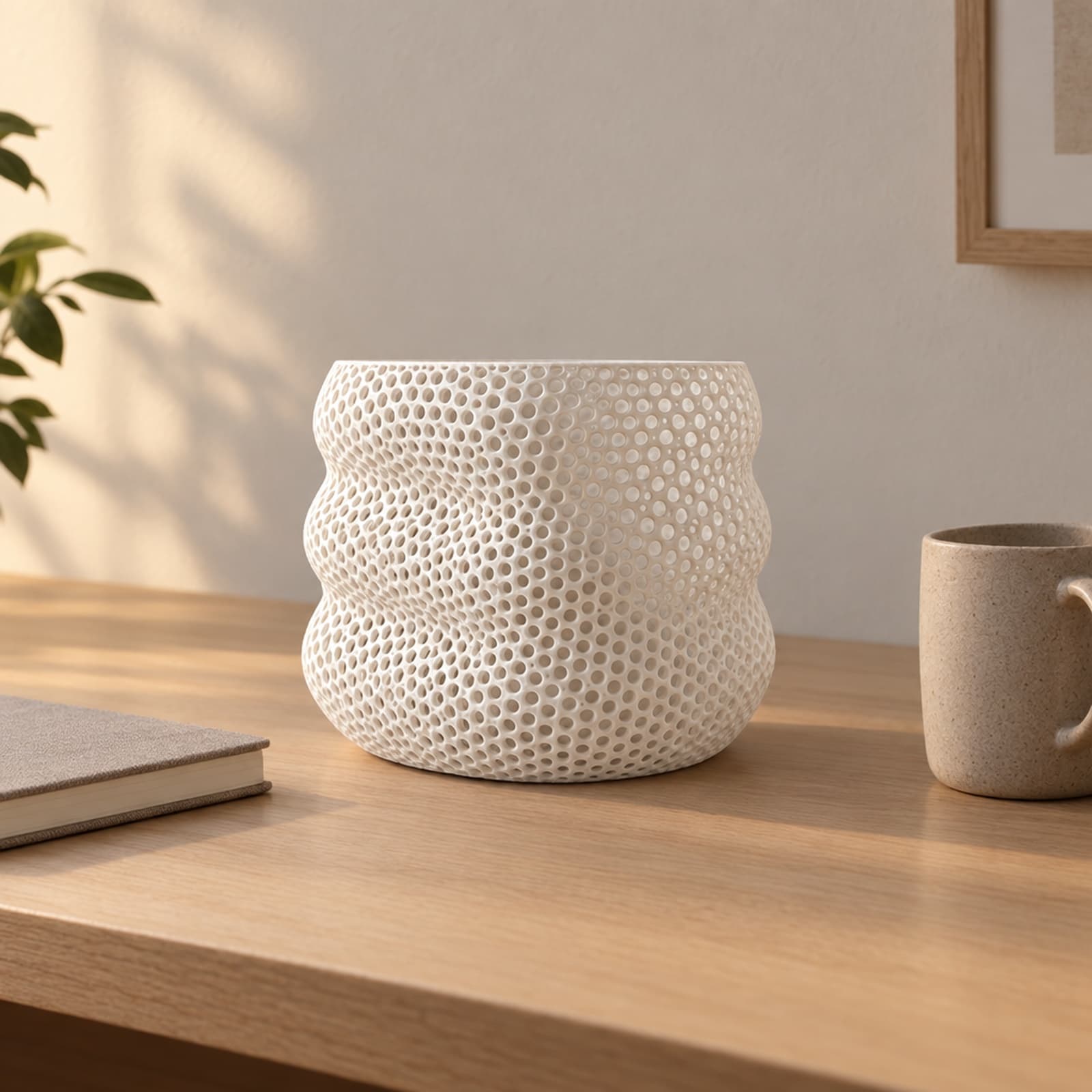 Cesta – Aufbewahrungskorb mit perforierter Wand aus dem 3D-Druck 2