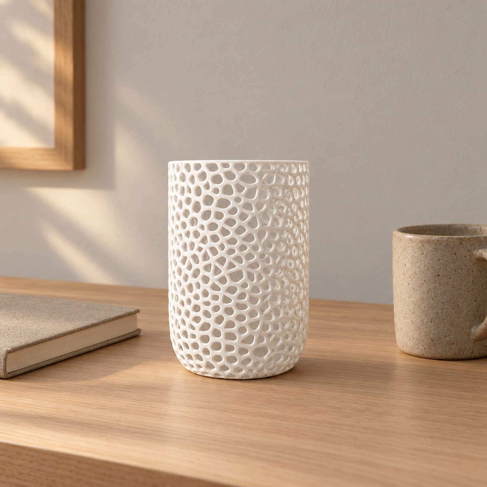 Tazza – zylindrischer Behälter mit offener Zellstruktur aus dem 3D-Druck 2