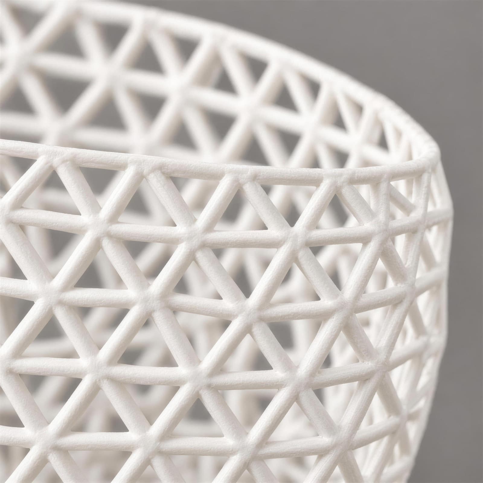 Retina – flache Schale mit Dreiecksgitter aus dem 3D-Druck 3