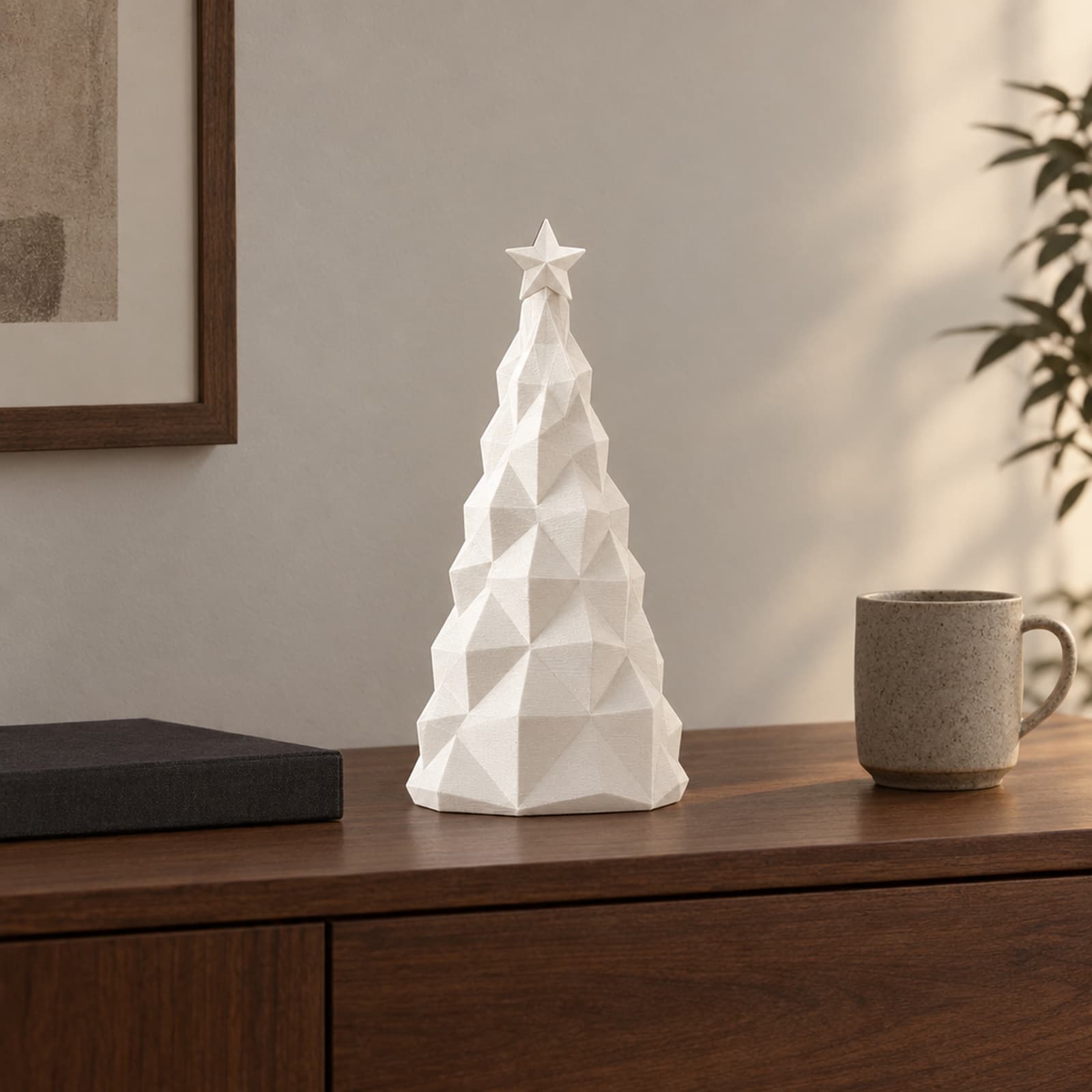 Abete – stilisierter Tannenbaum mit facettierten Zweigen aus dem 3D-Druck 2