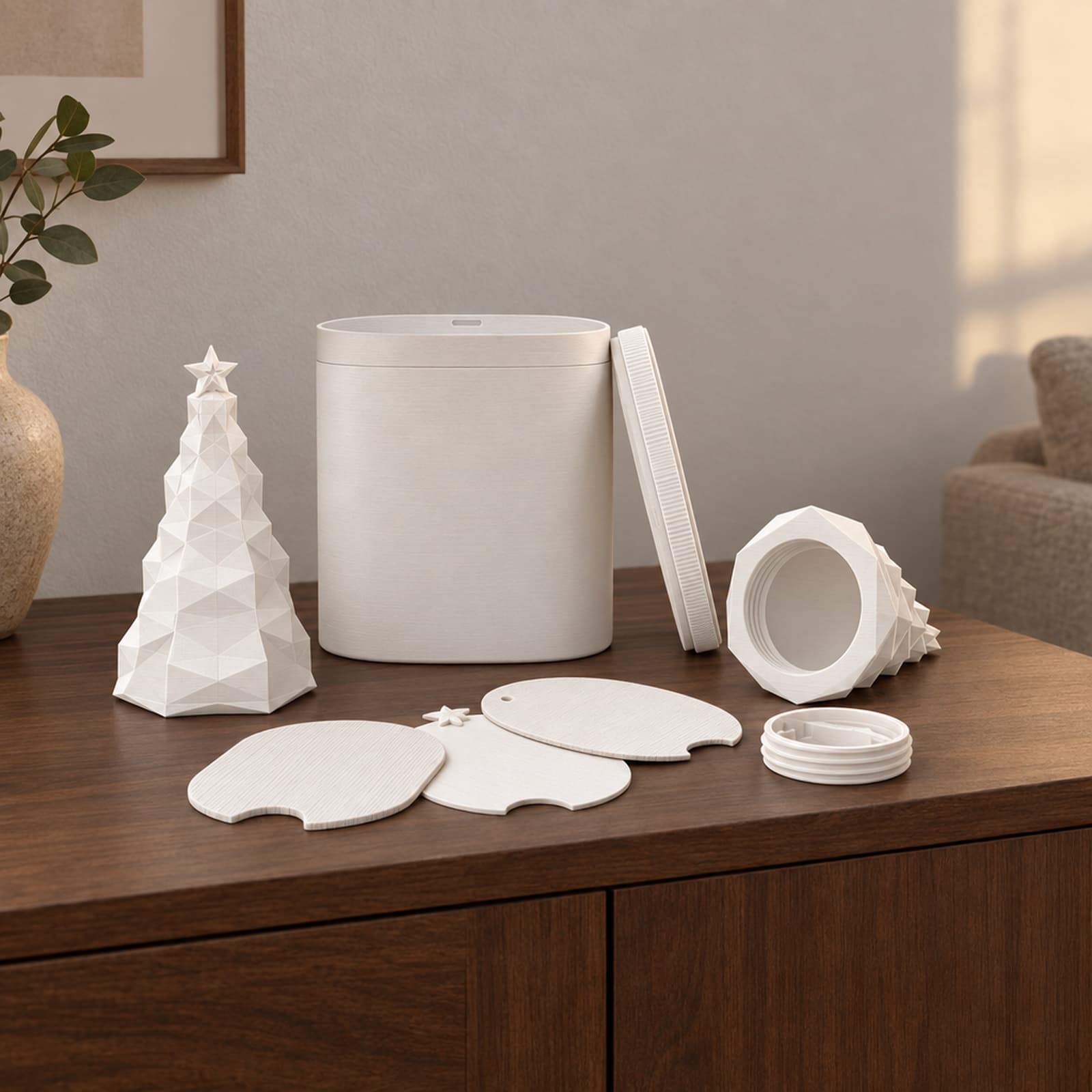 Festa – Set aus Tannenbaum, Dose und Anhängern aus dem 3D-Druck 2