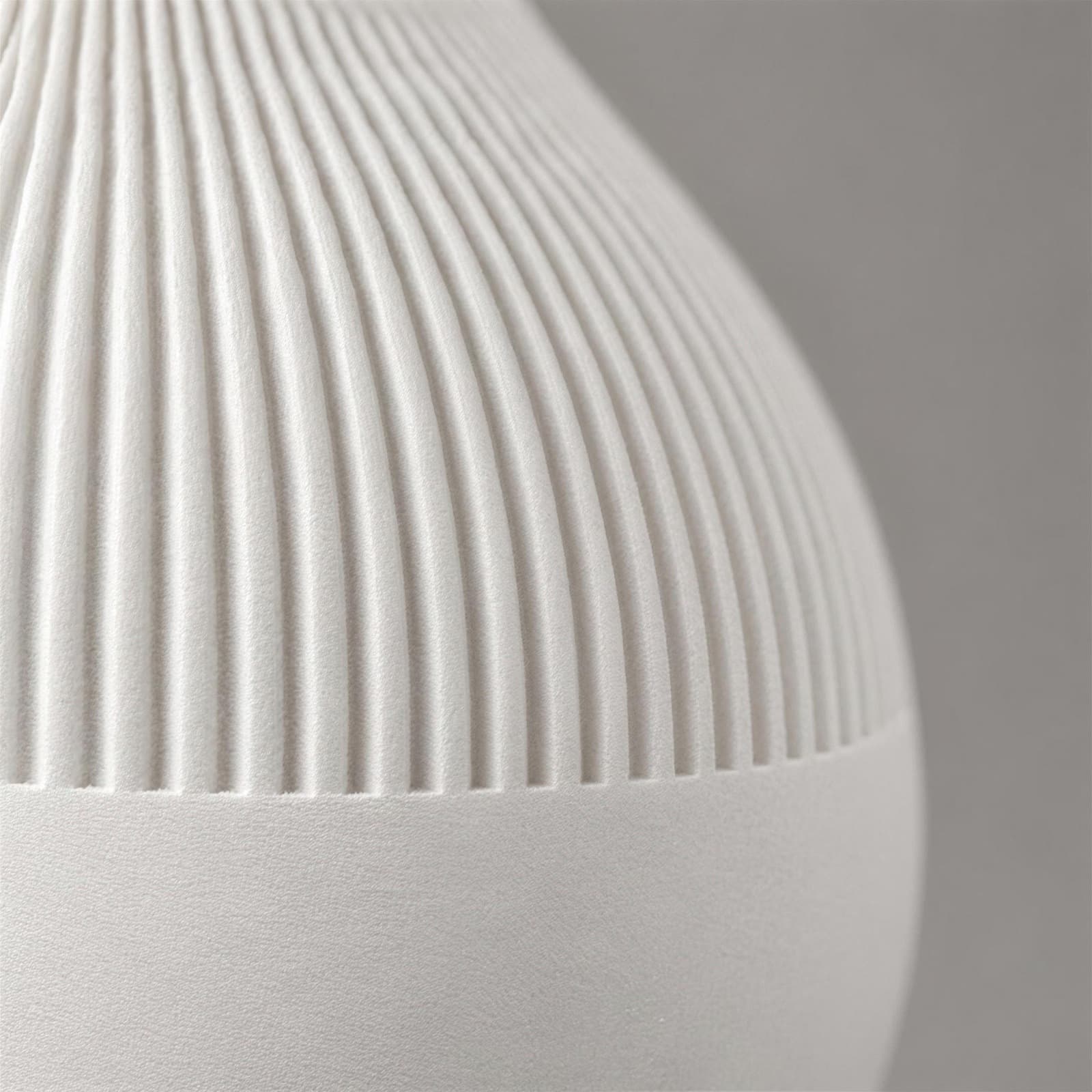 Morbida – bauchige Vase mit fein gerippter Schulter aus dem 3D-Druck 3