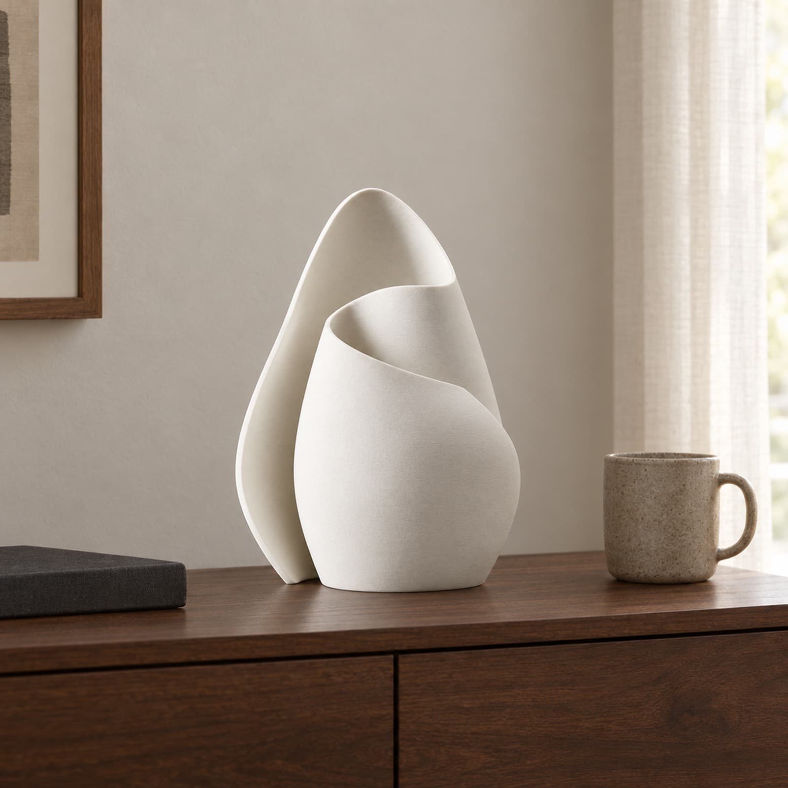 Petalo – Vase aus zwei überlappenden Wänden in Blütenblattform aus dem 3D-Druck 2