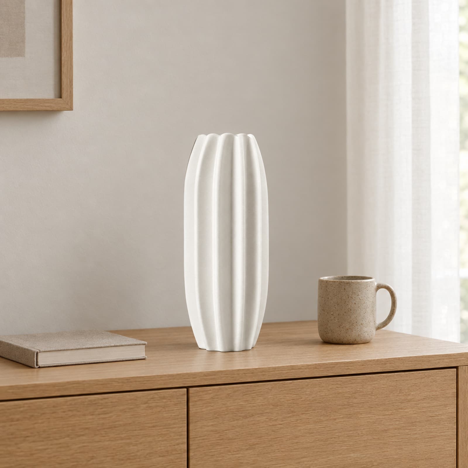 Pinna – schlanke Vase mit senkrechten Finnen aus dem 3D-Druck 2