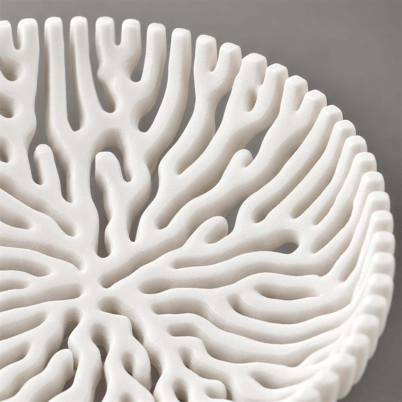 Corallo – flache Schale mit korallenartig verzweigtem Durchbruchmuster aus dem 3D-Druck 3