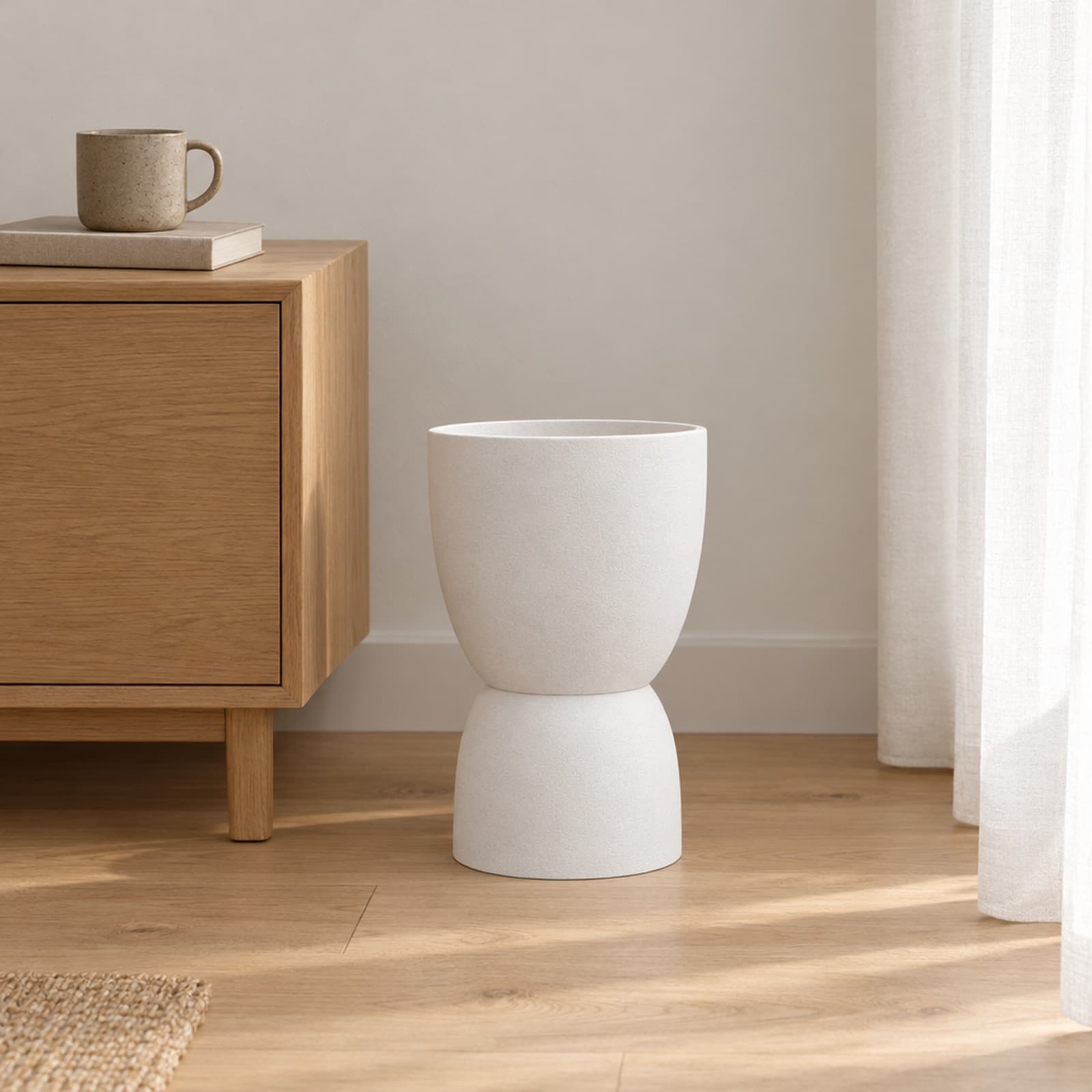 Clessidra – zweiteiliger Übertopf in Sanduhrform aus dem 3D-Druck 2