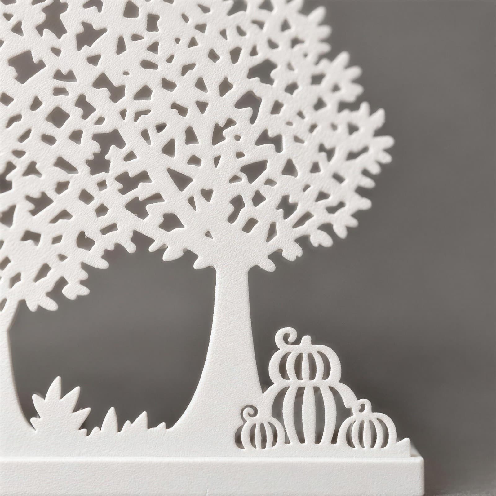 Autunno – Herbst-Windlicht mit Baumsilhouetten und Kürbissen aus dem 3D-Druck 3
