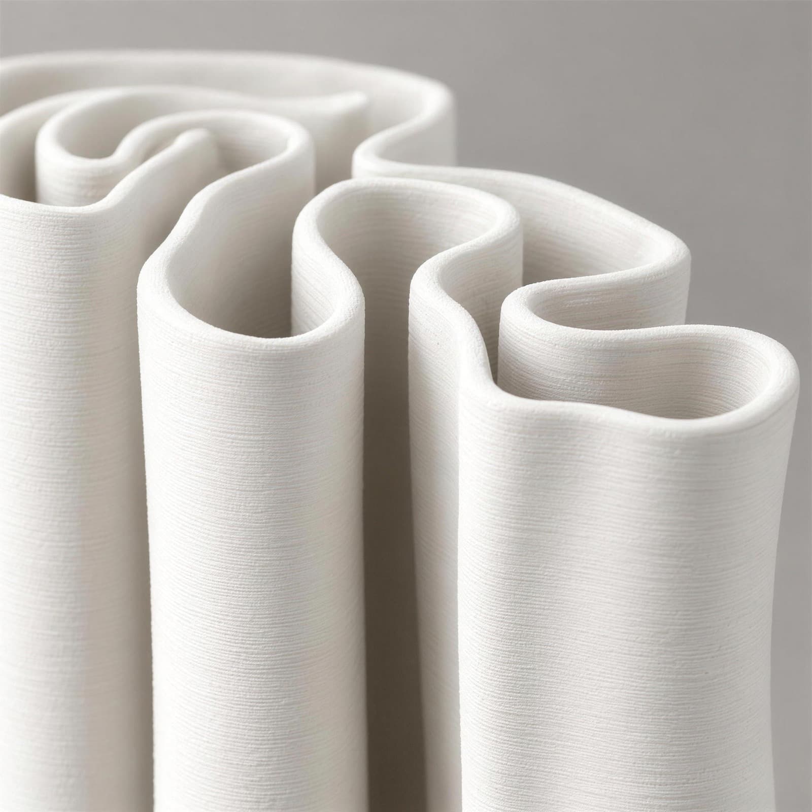 Drappo – wellig gefaltetes Gefäß aus weichen Röhren aus dem 3D-Druck 3