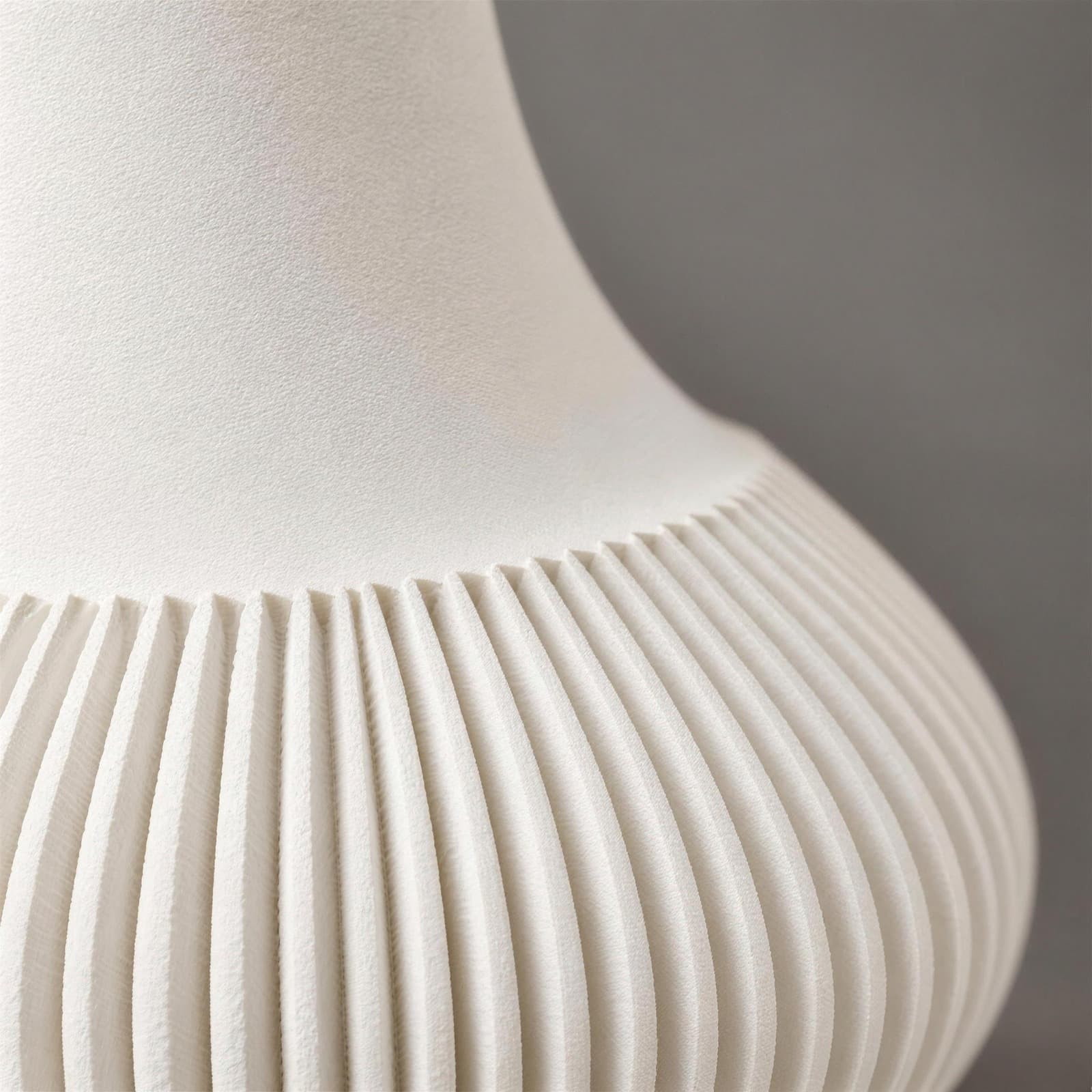 Cratere – USB-Tischlampe in Tropfenform mit gerillter Schulter aus dem 3D-Druck 3