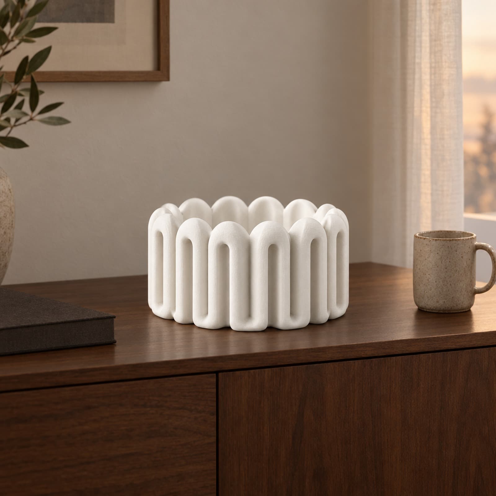 Cumulo – offener Behälter mit Bogenwand aus dem 3D-Druck 2