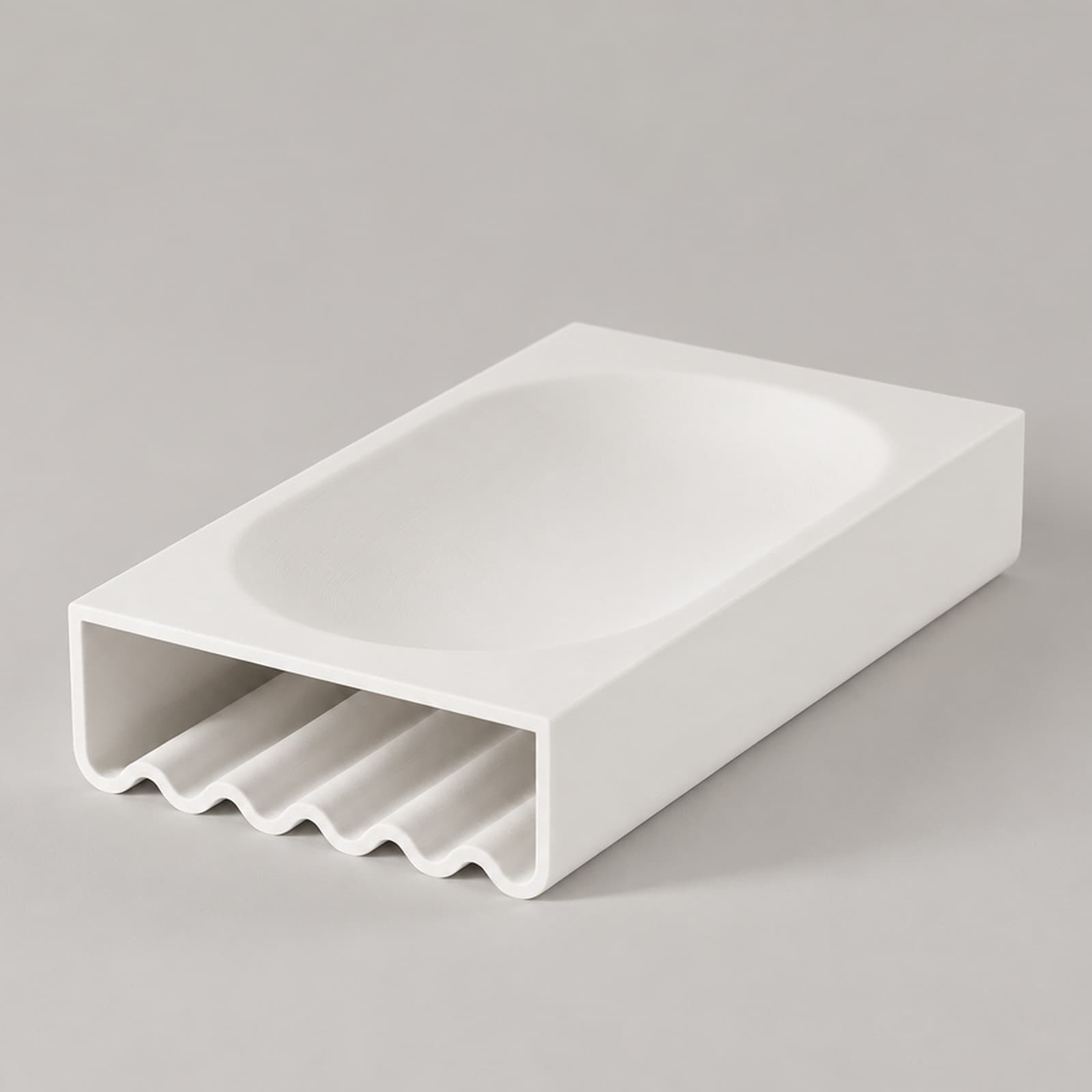 Tasca – flache Ablage mit Mulde und Stiftfach aus dem 3D-Druck