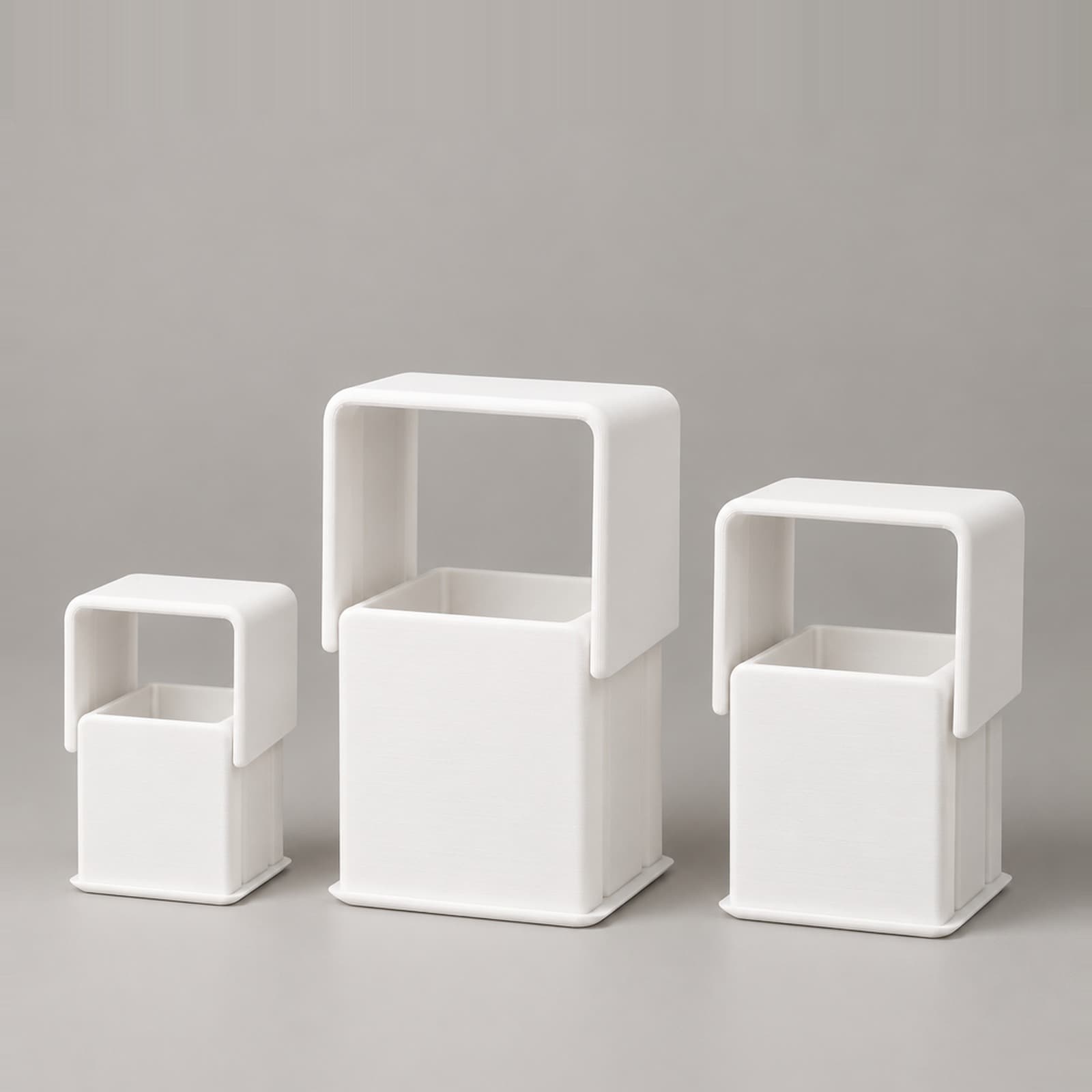Terna – Aufbewahrungsboxen-Set in drei Größen mit Deckelteil aus dem 3D-Druck