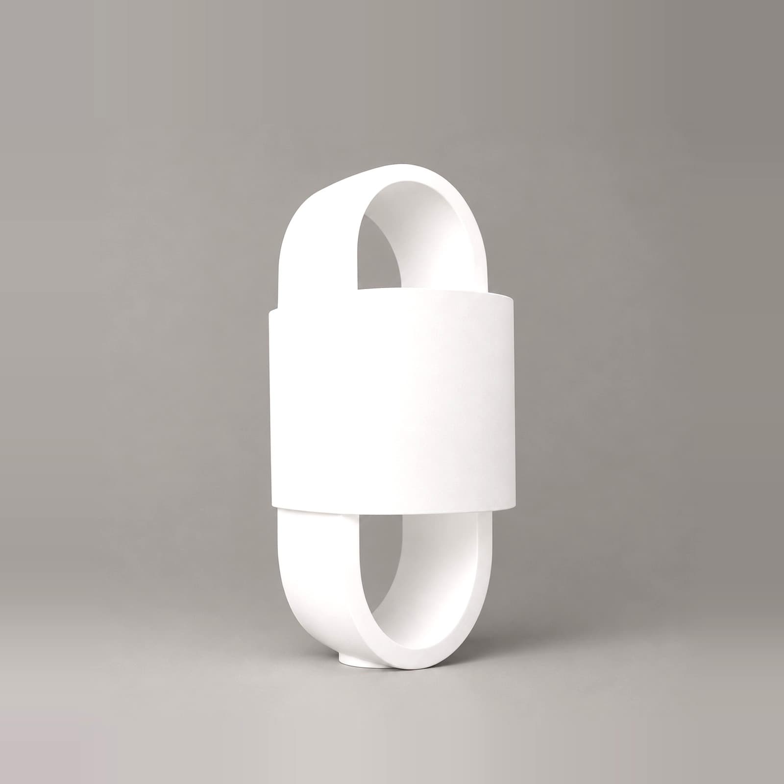 Fascia – USB-Tischlampe mit ovalem Standbügel und Schirmband aus dem 3D-Druck
