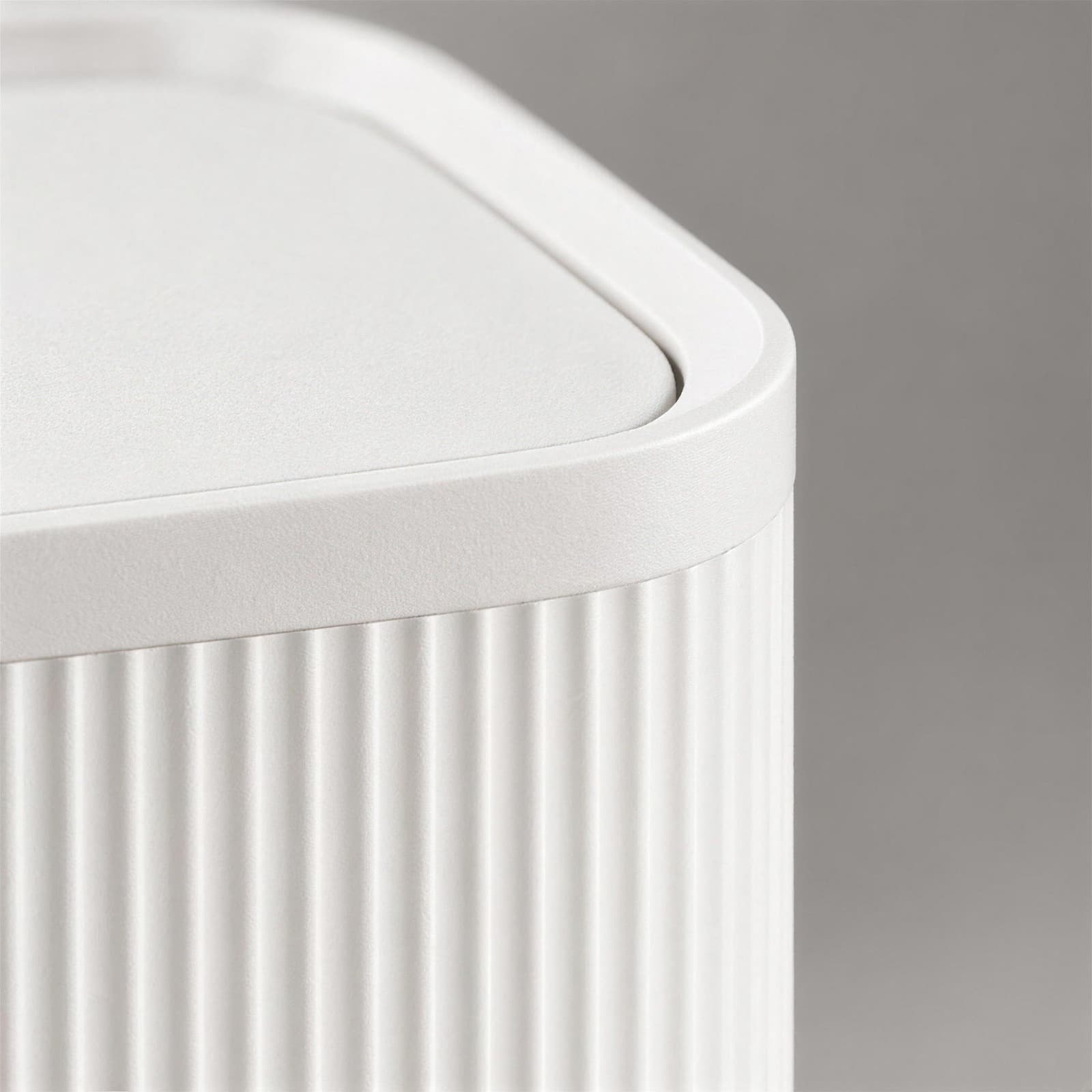 Pattumiera – Tisch-Abfalleimer mit Rippenstruktur und Deckel aus dem 3D-Druck 3