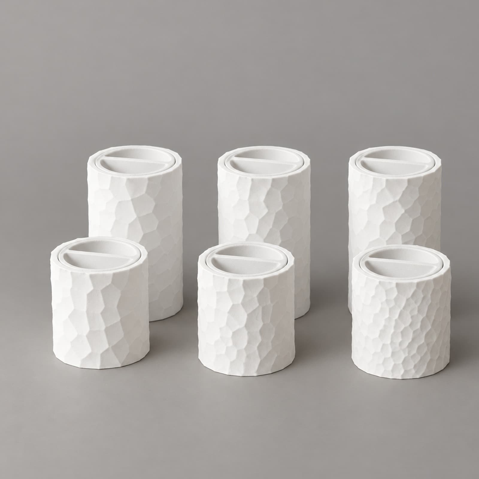 Organica – Dosen-Set aus sechs Dosen mit organischem Zellmuster aus dem 3D-Druck