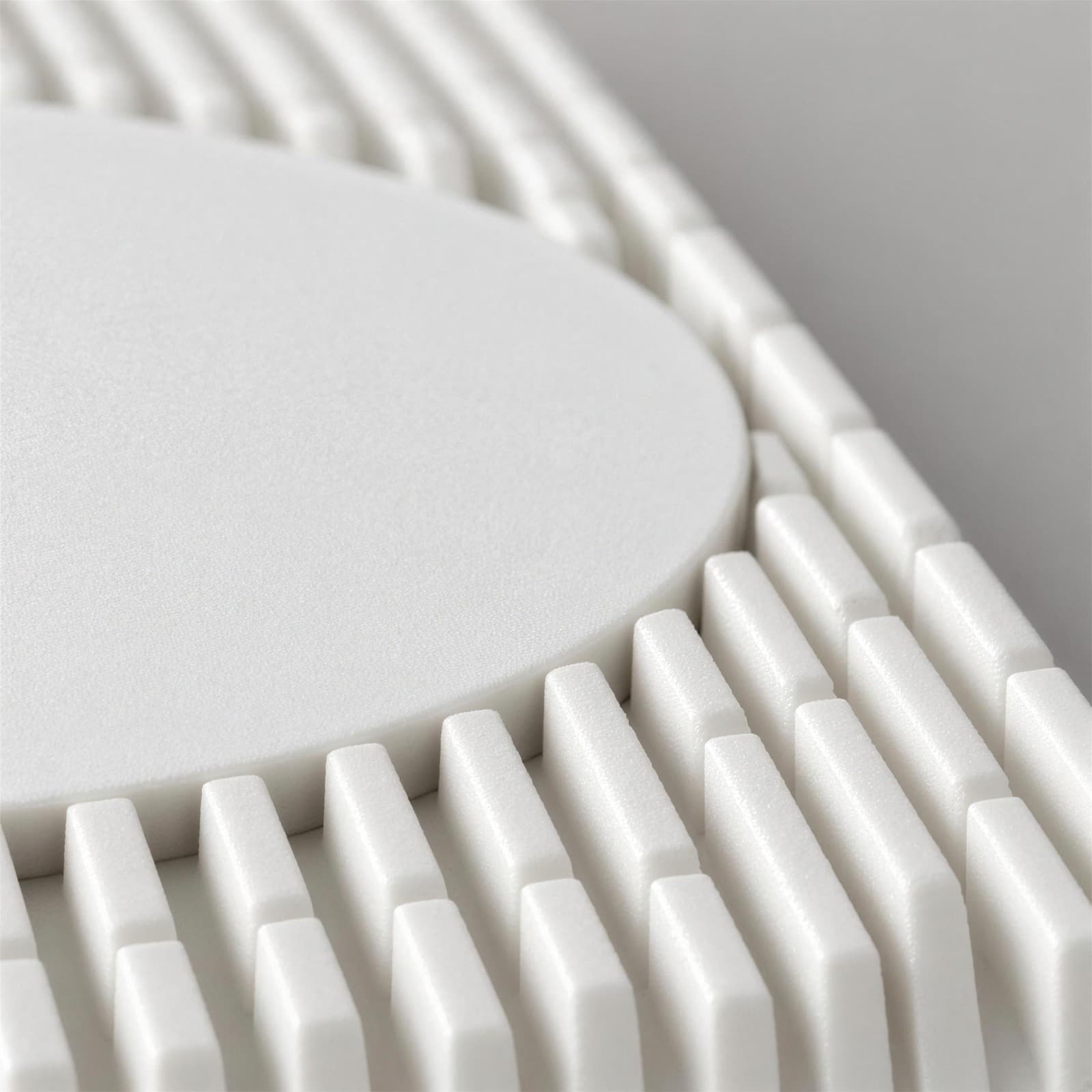 Svuota – flaches Rippen-Tablett mit rundem Einsatz aus dem 3D-Druck 3
