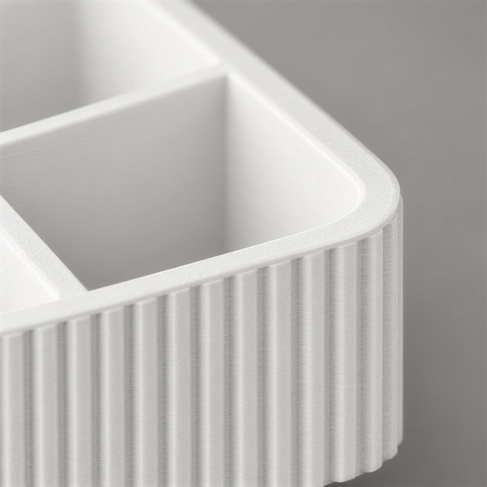 Impila – Organizer aus zwei stapelbaren Schalen mit feiner Rippung aus dem 3D-Druck 3
