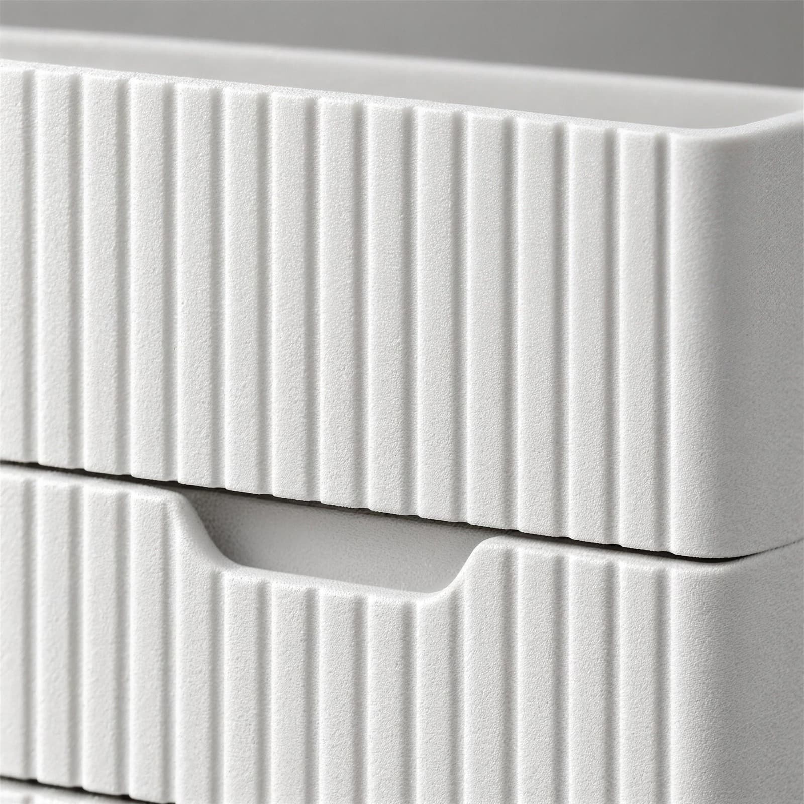 Cassettino – Schubladen-Organizer mit Fächer-Aufsatz und gerippter Front aus dem 3D-Druck 3