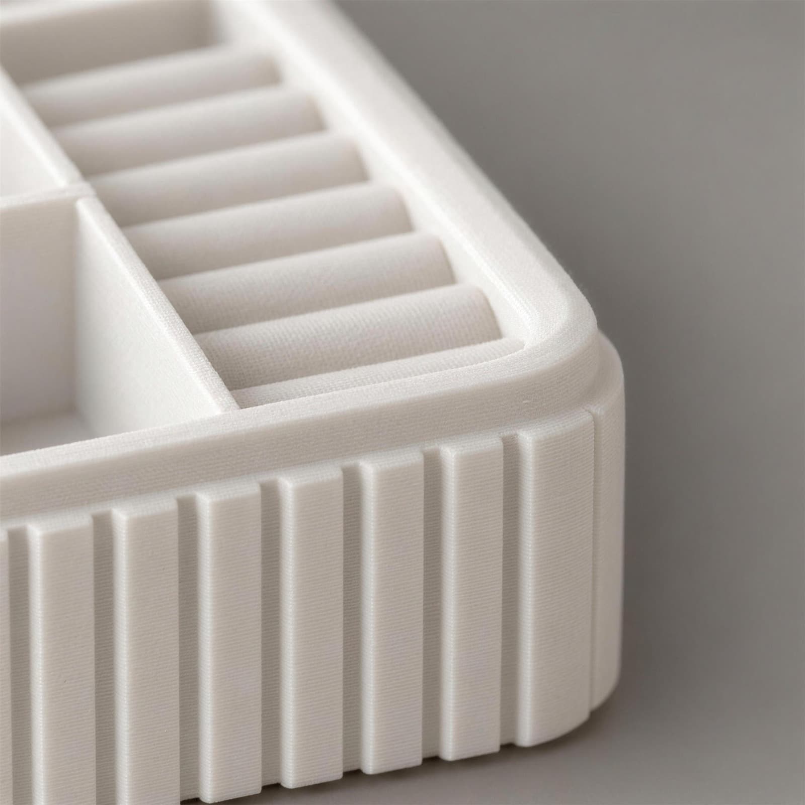 Gioiello – Schmuckbox mit sechs Fächern, Ringleiste und Deckel aus dem 3D-Druck 3