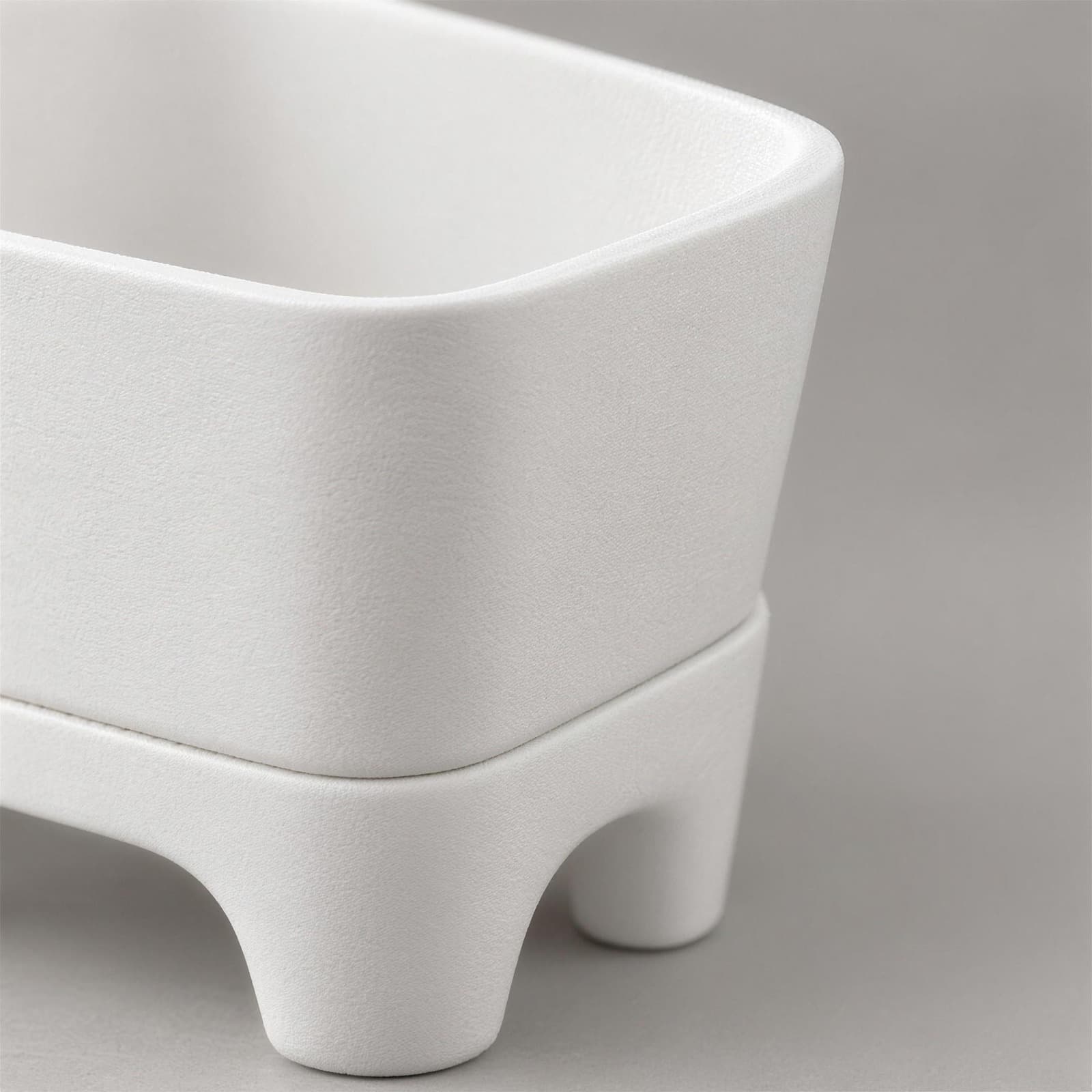 Rialzo – quadratischer Übertopf auf Gestell mit vier Füßen aus dem 3D-Druck 3