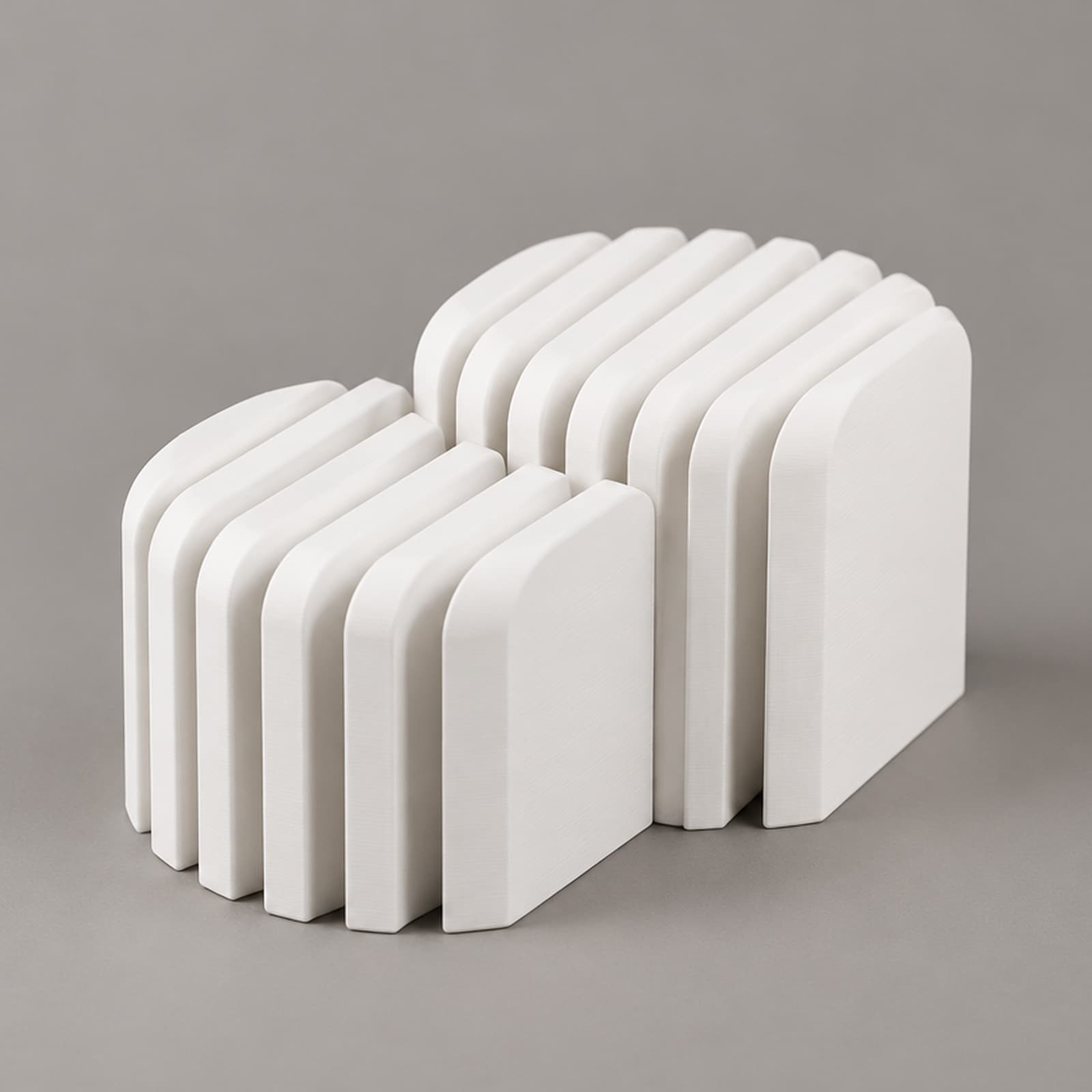Zoccolo – Podest-Set mit zwei gerippten Podesten aus dem 3D-Druck