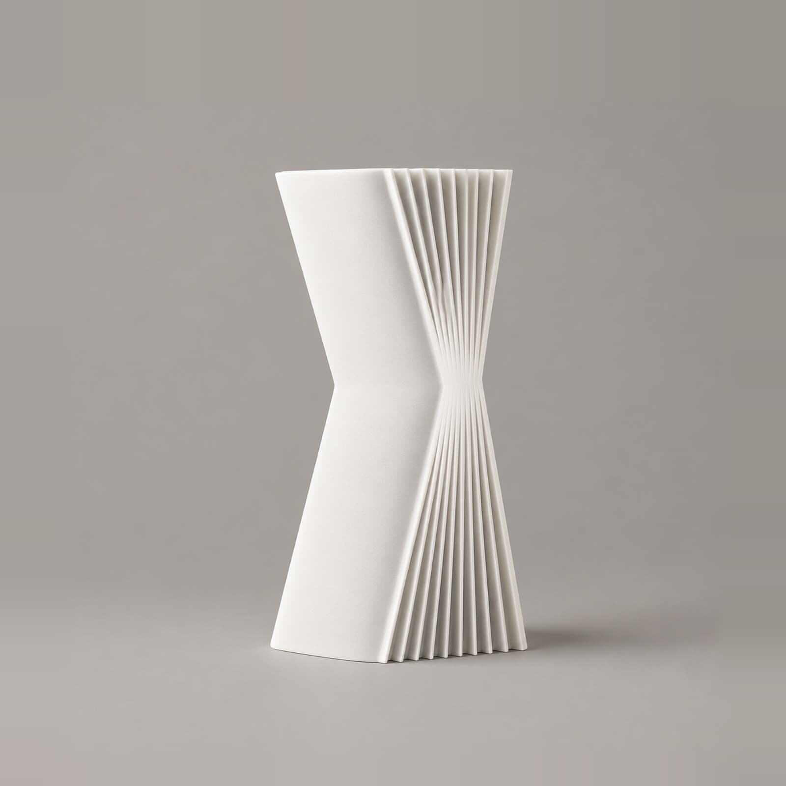 Ventaglio – Vase aus gefächerten senkrechten Flächen aus dem 3D-Druck