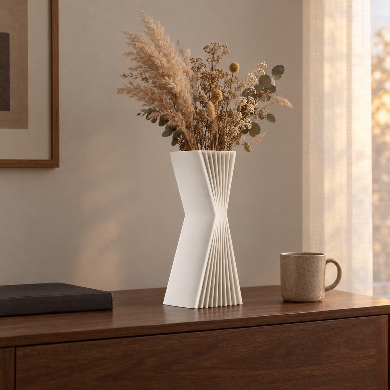 Ventaglio – Vase aus gefächerten senkrechten Flächen aus dem 3D-Druck 2
