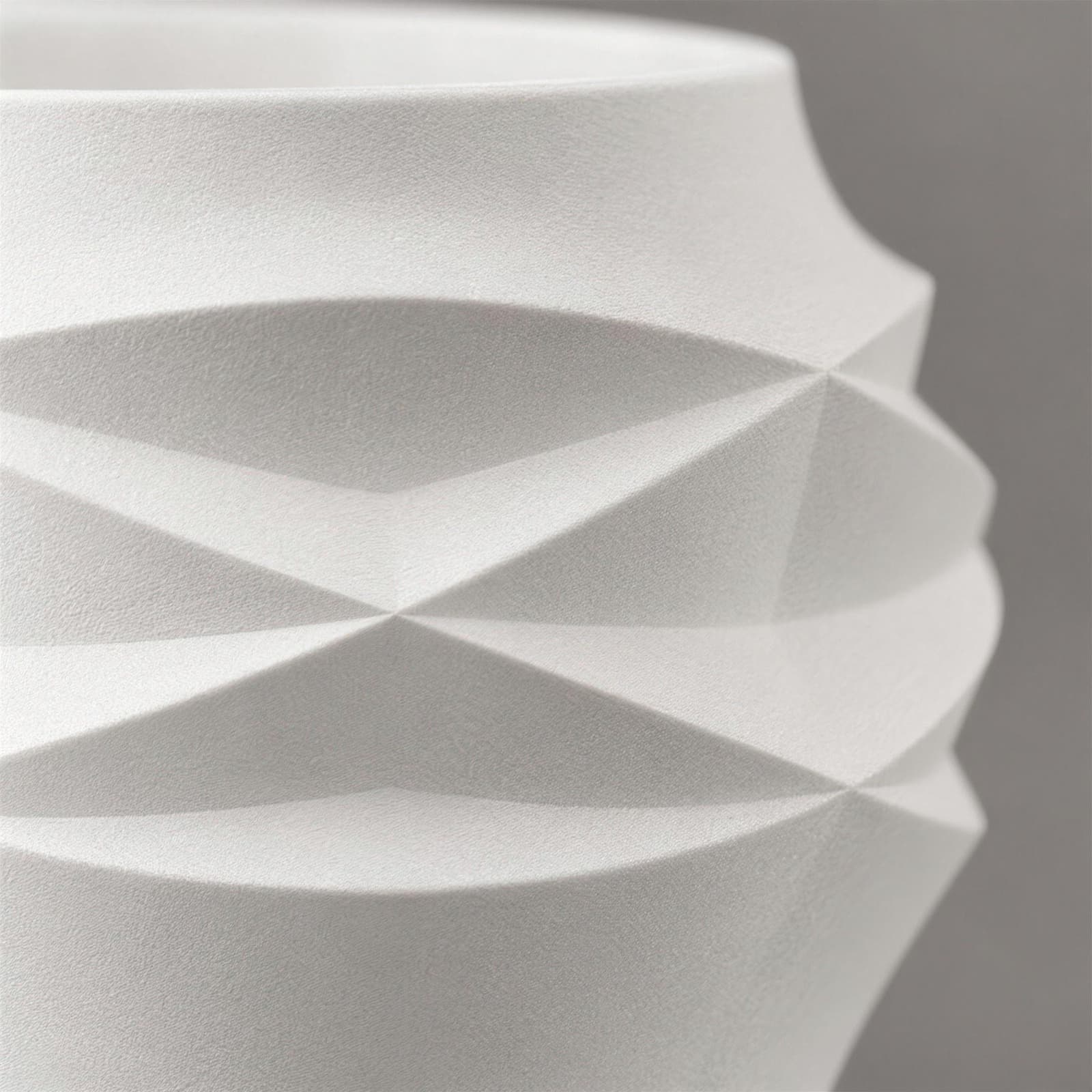 Brillante – Übertopf mit Band aus Rautenfacetten aus dem 3D-Druck 3