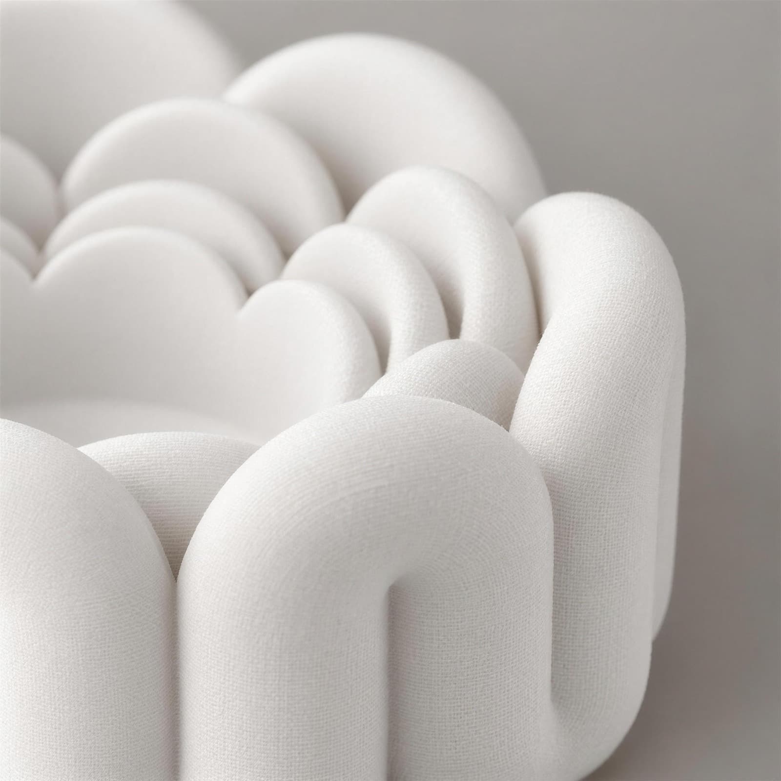 Corolla – Set aus vier ineinander gestellten Schalen mit Wellenrand aus dem 3D-Druck 3
