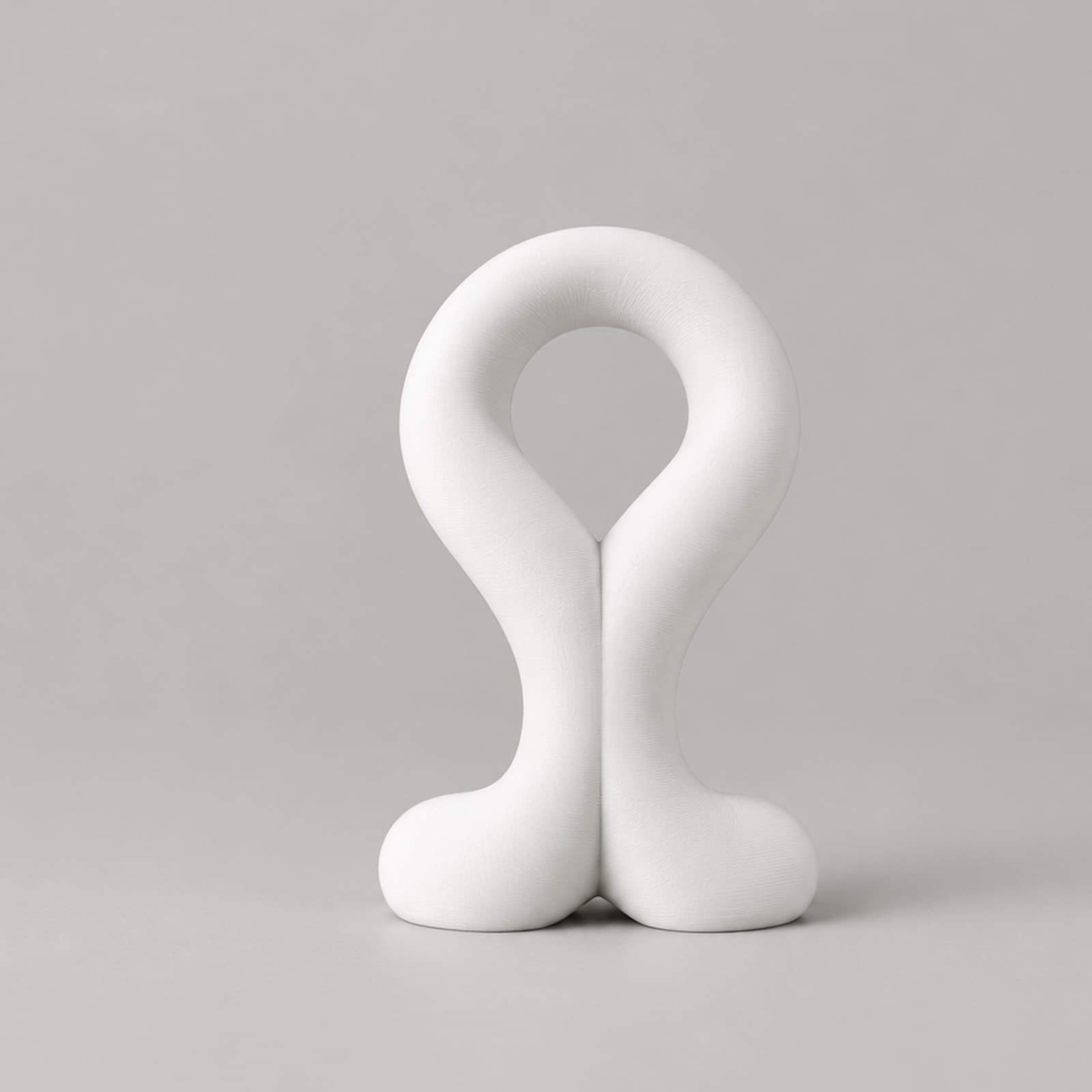 Asola – schlanker Halter aus einer einzigen Rundrohr-Schlaufe aus dem 3D-Druck
