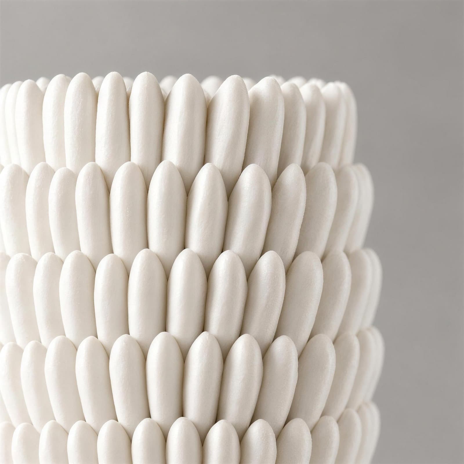 Anemone – Vase aus gestaffelten, gefransten Scheiben aus dem 3D-Druck 3