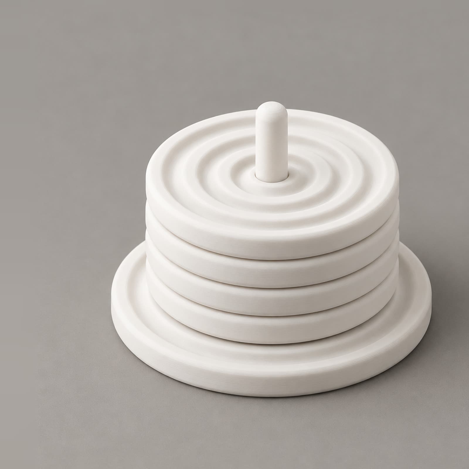Increspa – Untersetzer-Set mit Ständer und Wellenrillen aus dem 3D-Druck
