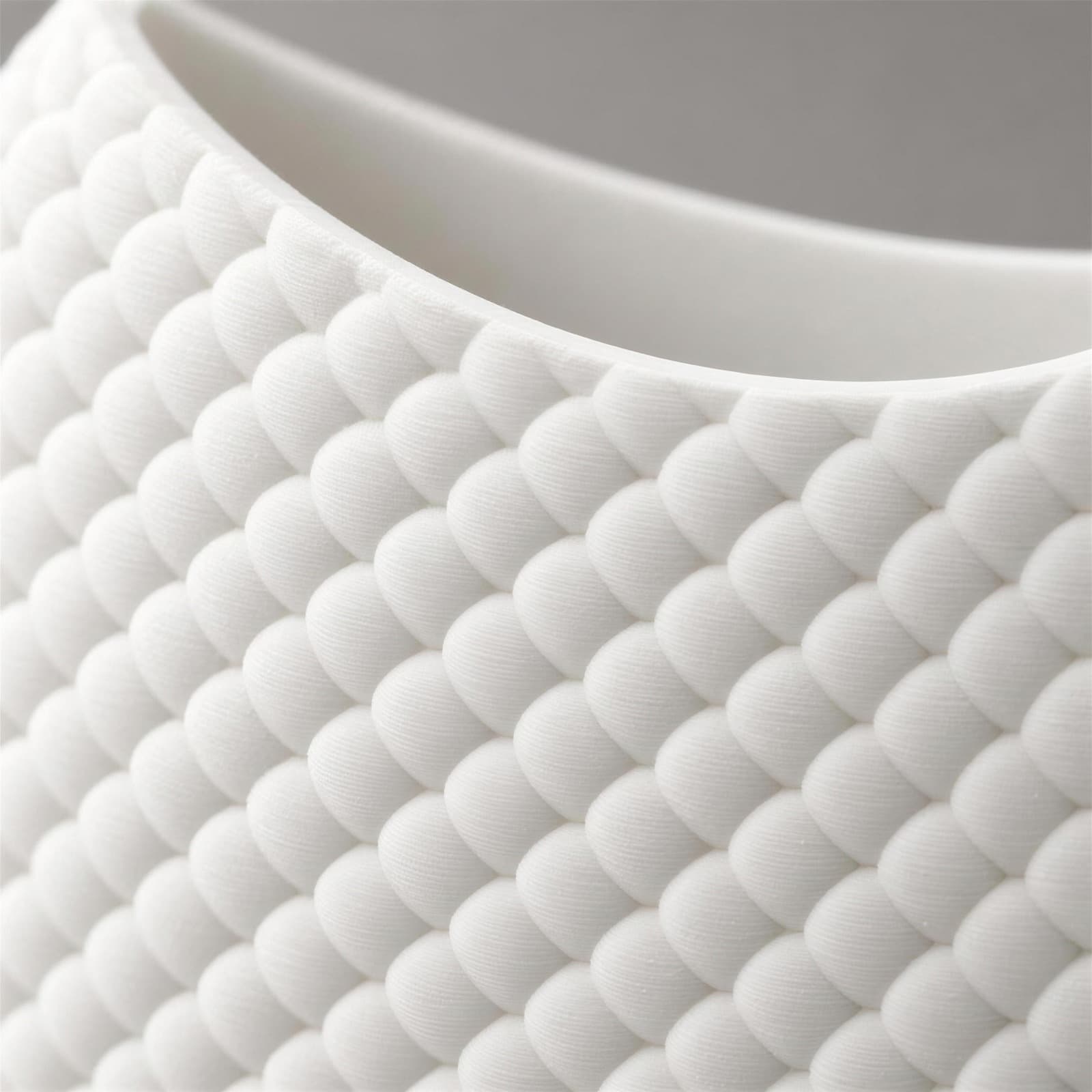 Scaglia – flache Vase mit Schuppenrelief aus dem 3D-Druck 3